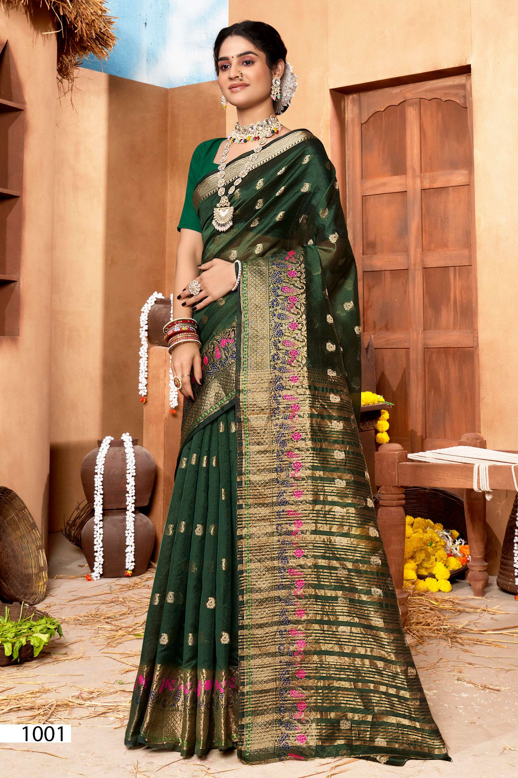 Sakhi Saheli vol.1 Soft organzaa silk Saree Wholesale catalog  
