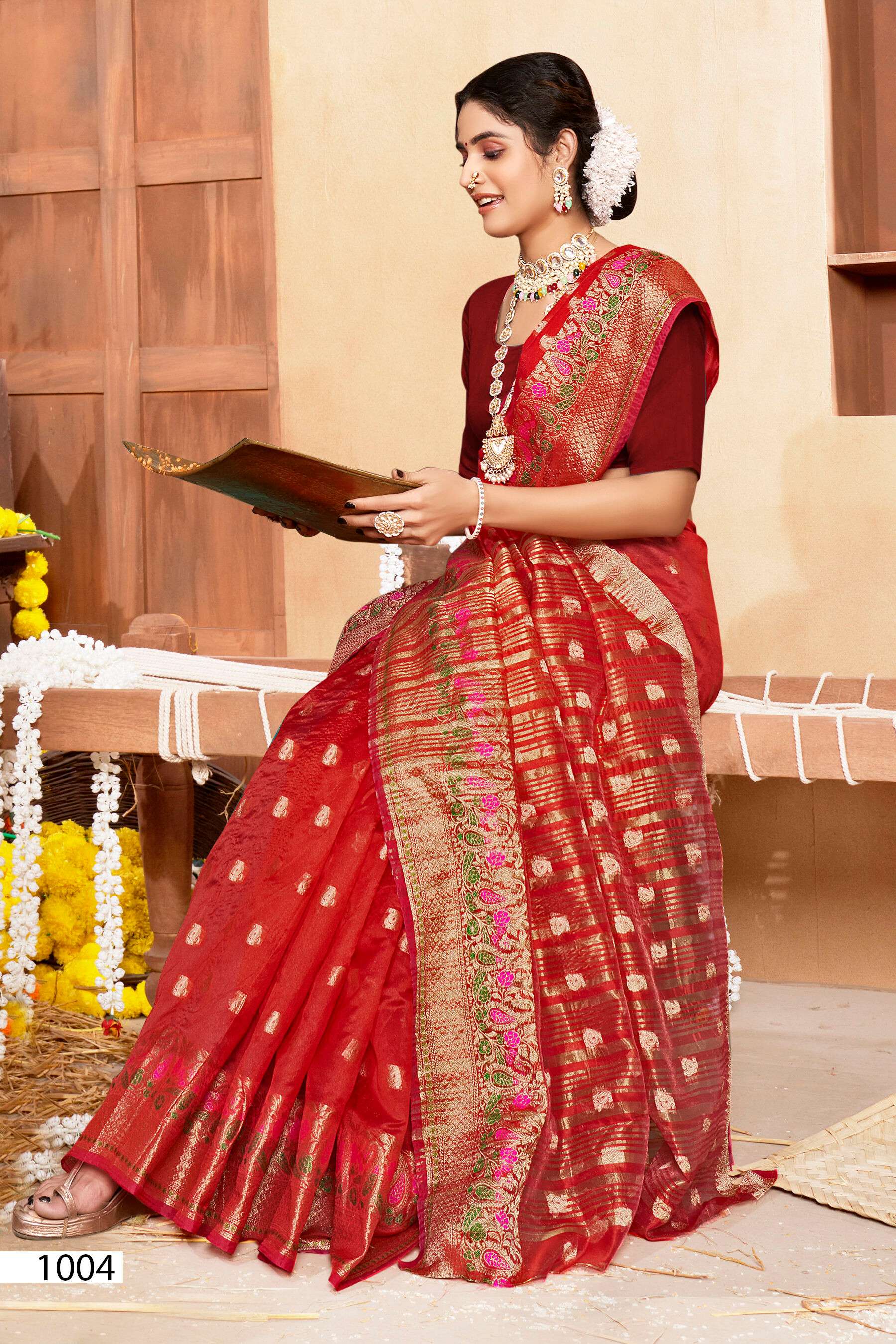 Sakhi Saheli vol.1 Soft organzaa silk Saree Wholesale catalog  