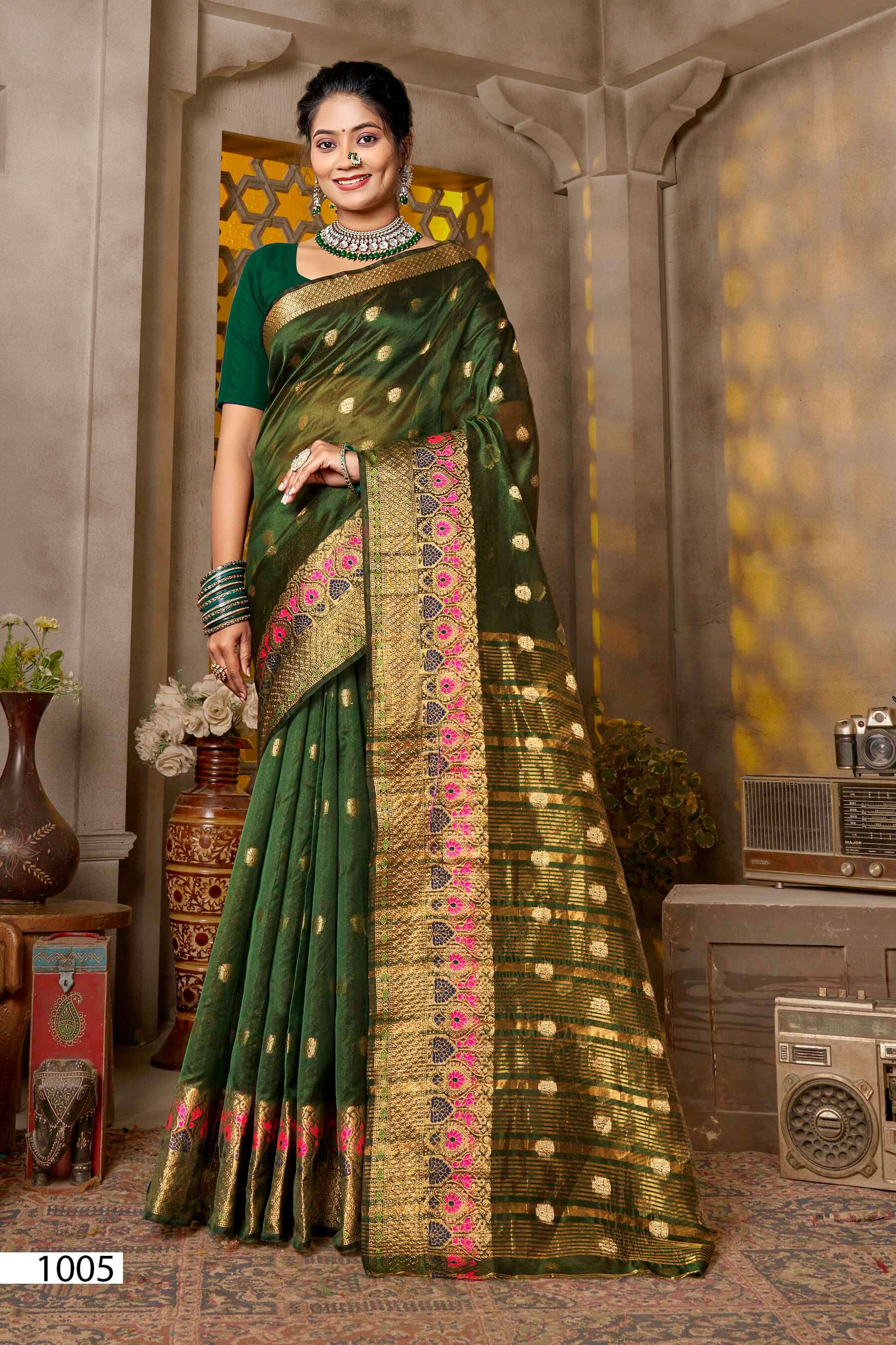 Sakhi Saheli vol.3 Soft organzaa silk Saree 