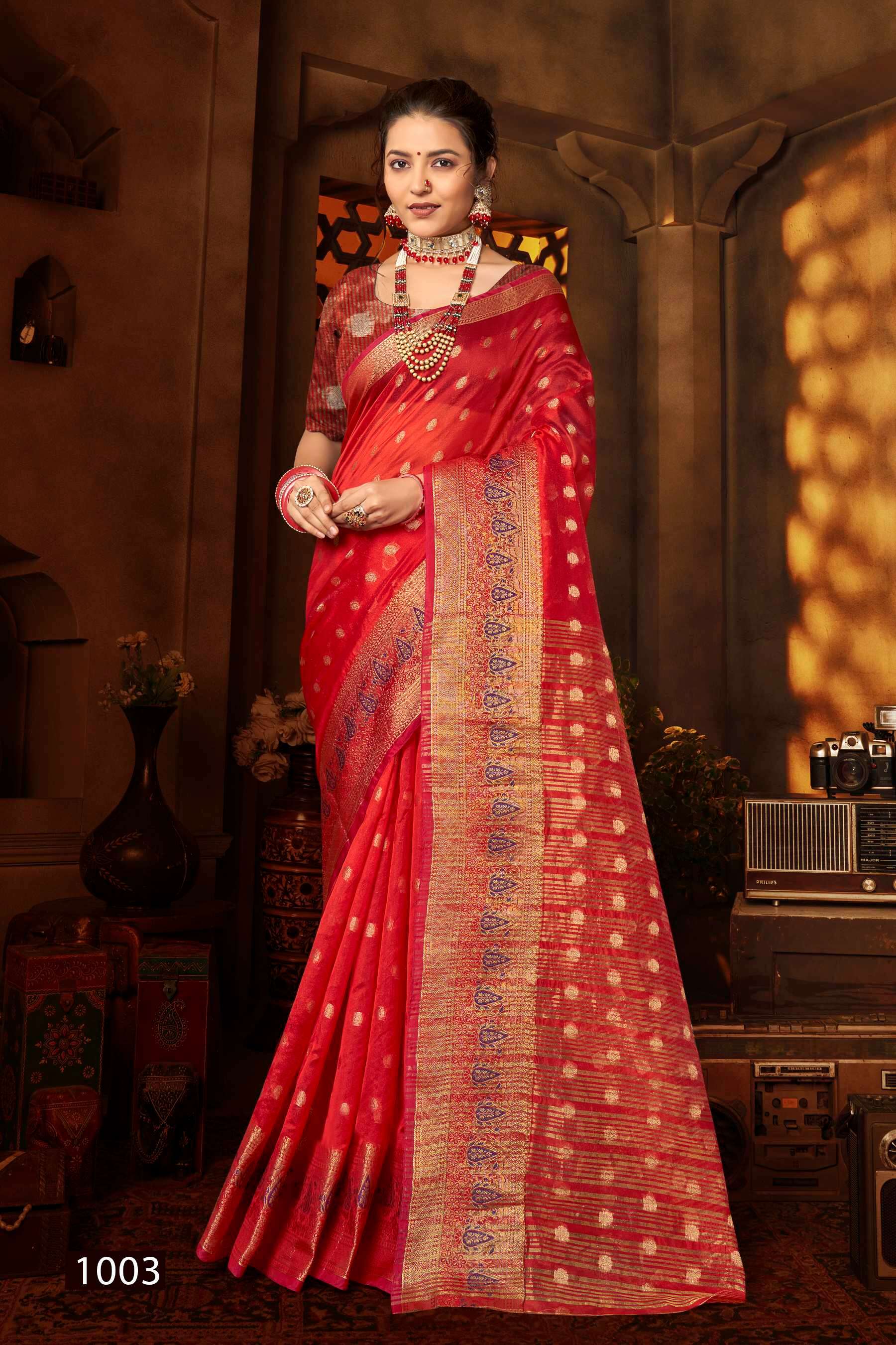 Sakhi Saheli vol.5 Soft organzaa silk Saree 