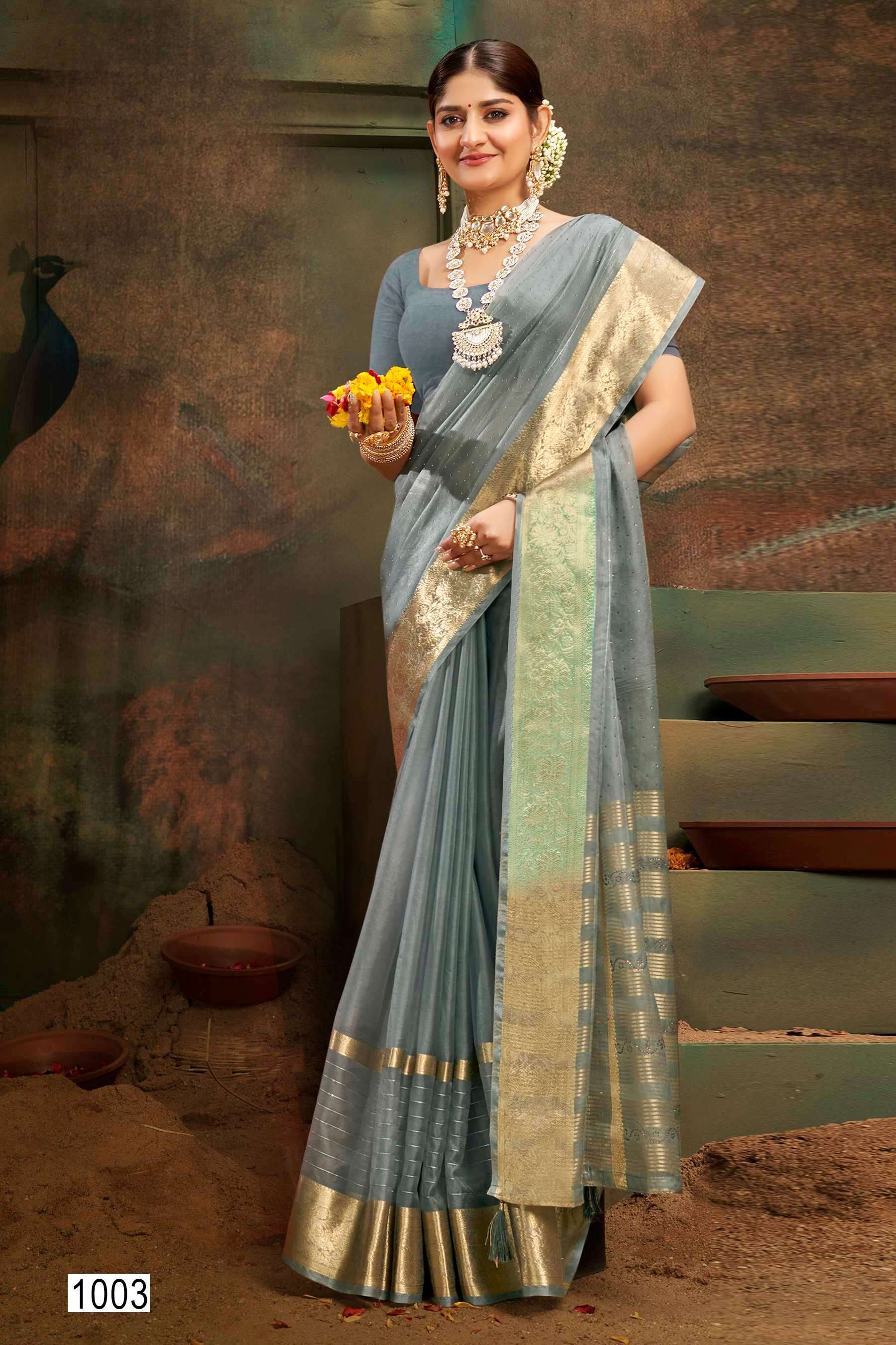 Saroj Aparnaa Soft organza  Saree Wholesale catalog  