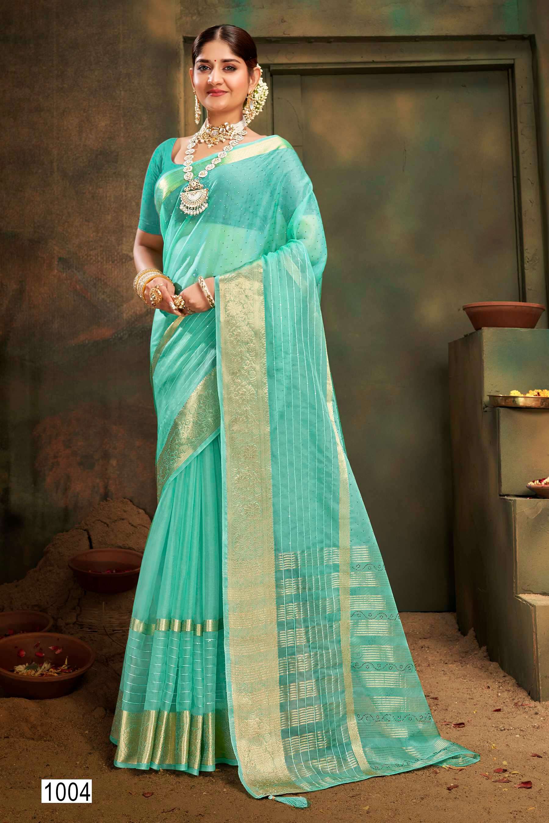 Saroj Aparnaa Soft organza  Saree Wholesale catalog  