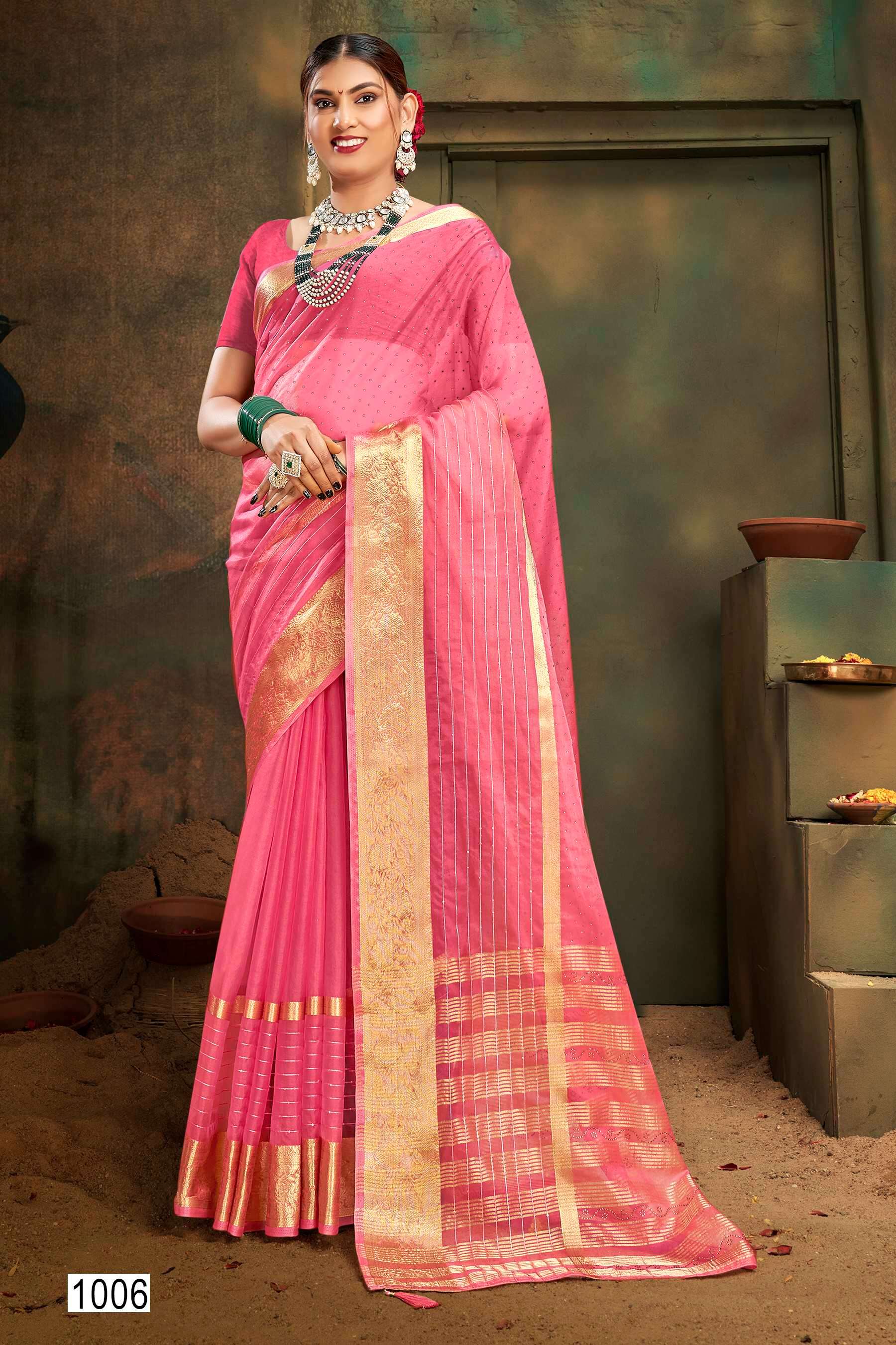 Saroj Aparnaa Soft organza  Saree Wholesale catalog  