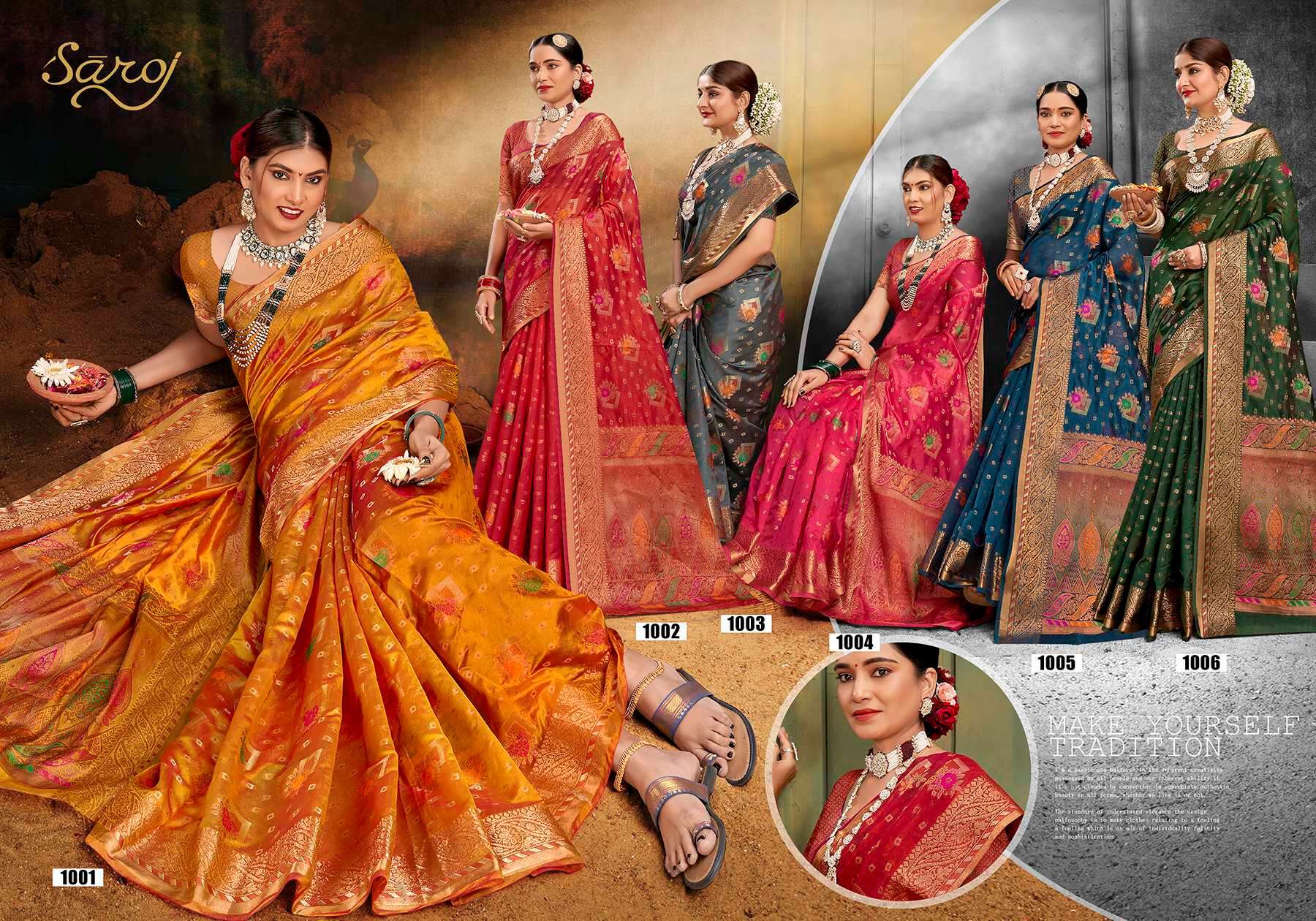 Saroj  Bhagyashree Vol -3 Soft Organza saree  Saree Wholesale catalog  