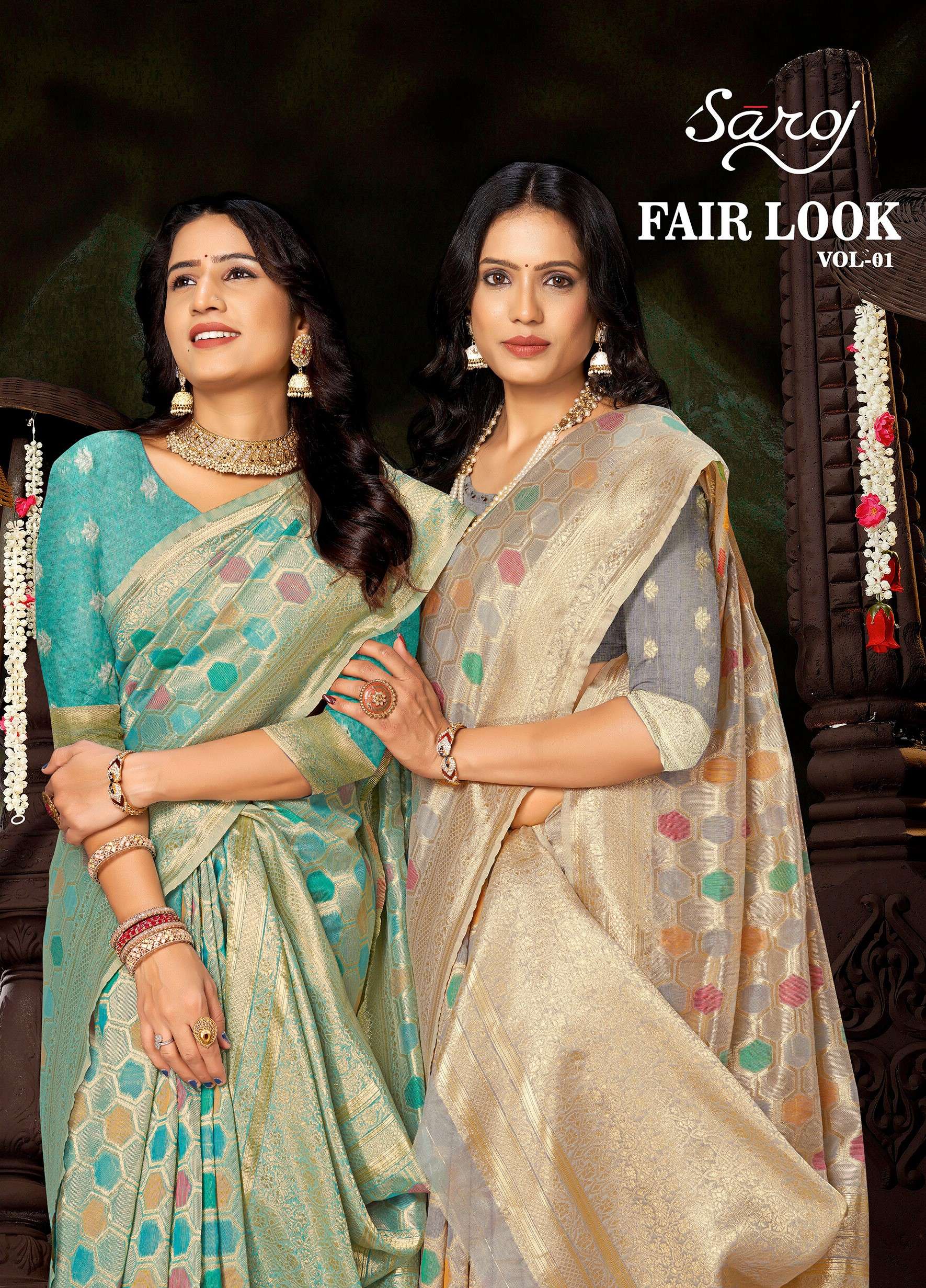Saroj Fairlook vol.1 Soft cotton silk  Wholesale catalog   