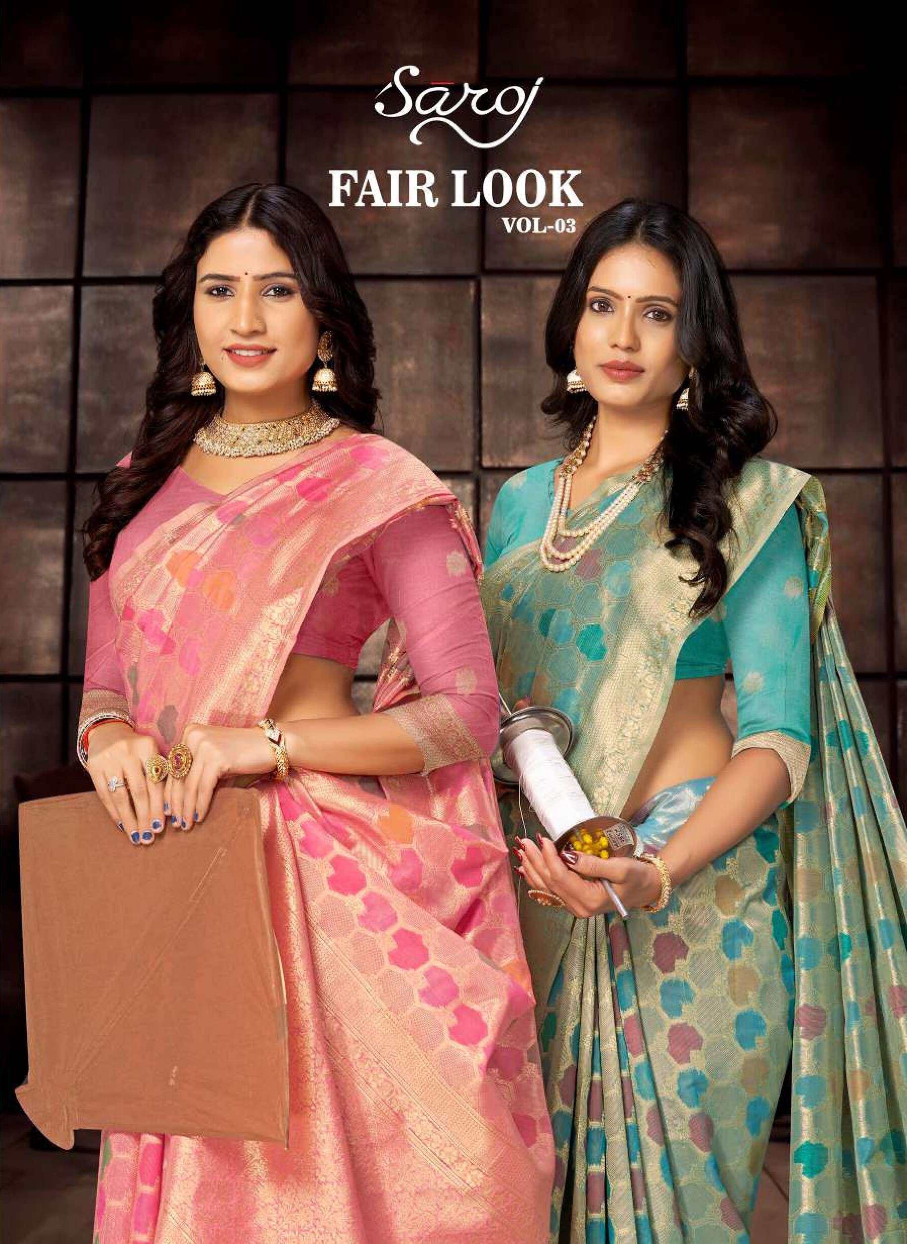 Saroj Fairlook vol.3 Soft cotton silk  Wholesale catalog