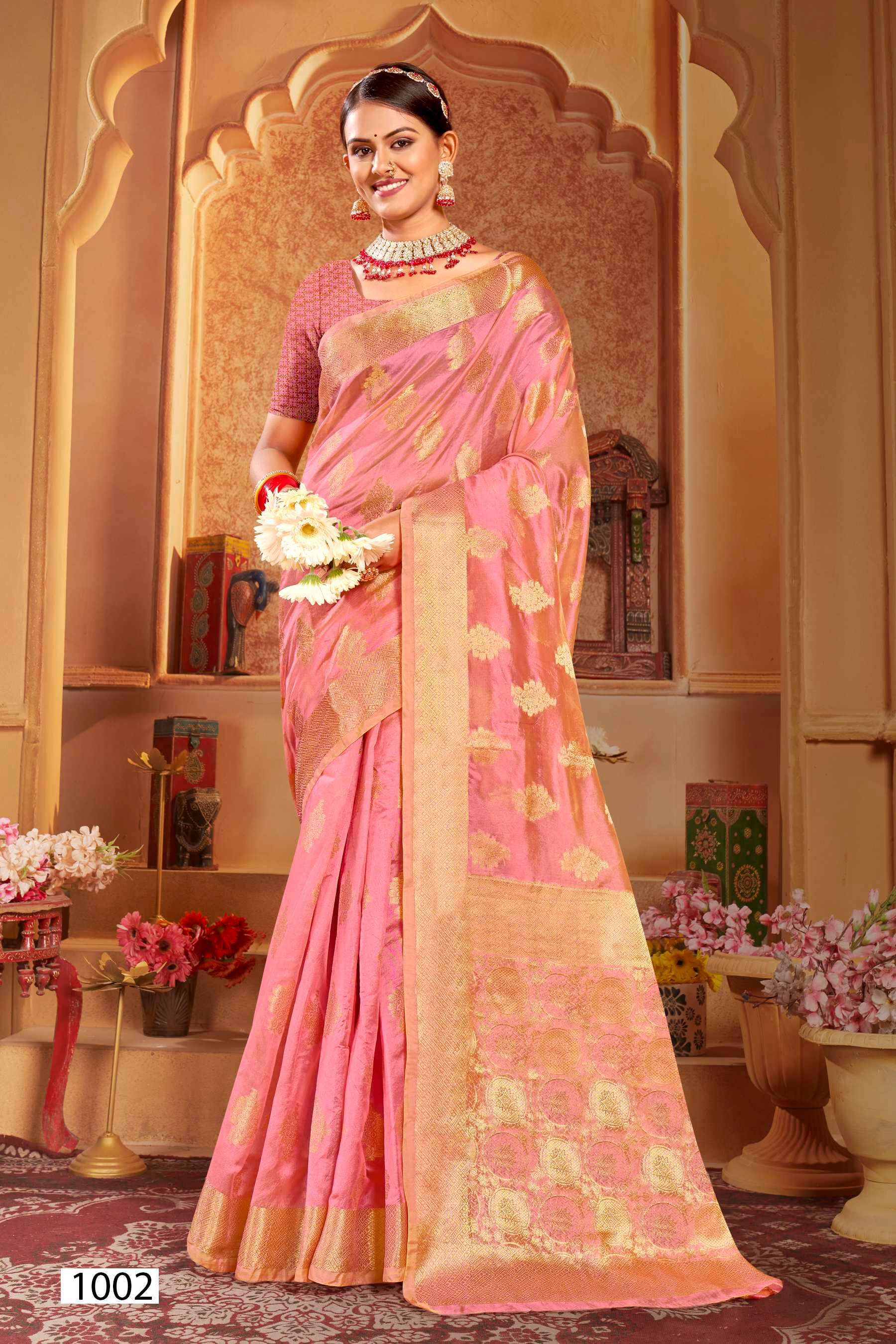 Saroj Ikshitaa vol.1  Soft Organza Saree Wholesale catalog