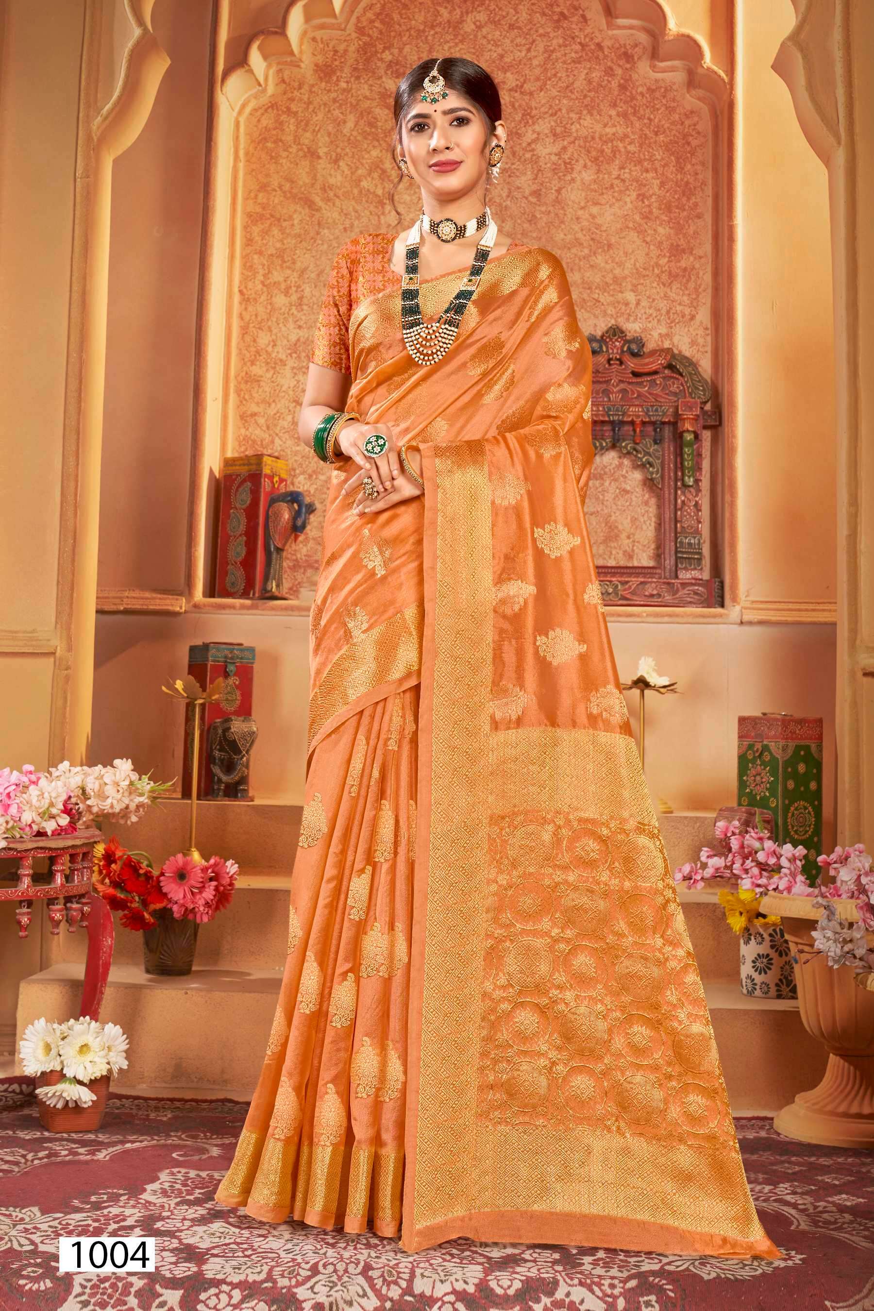 Saroj Ikshitaa vol.1  Soft Organza Saree Wholesale catalog
