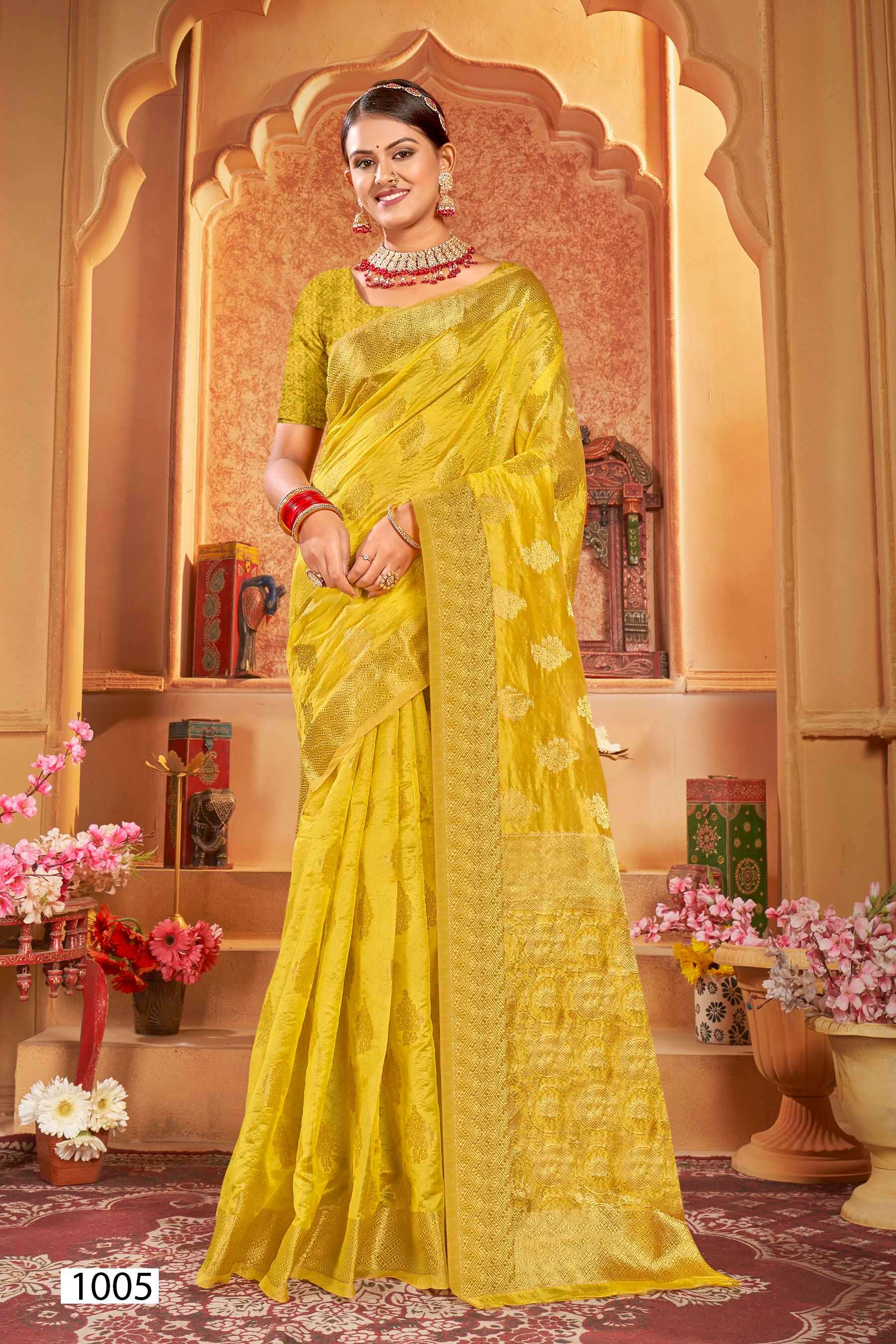 Saroj Ikshitaa vol.1  Soft Organza Saree Wholesale catalog