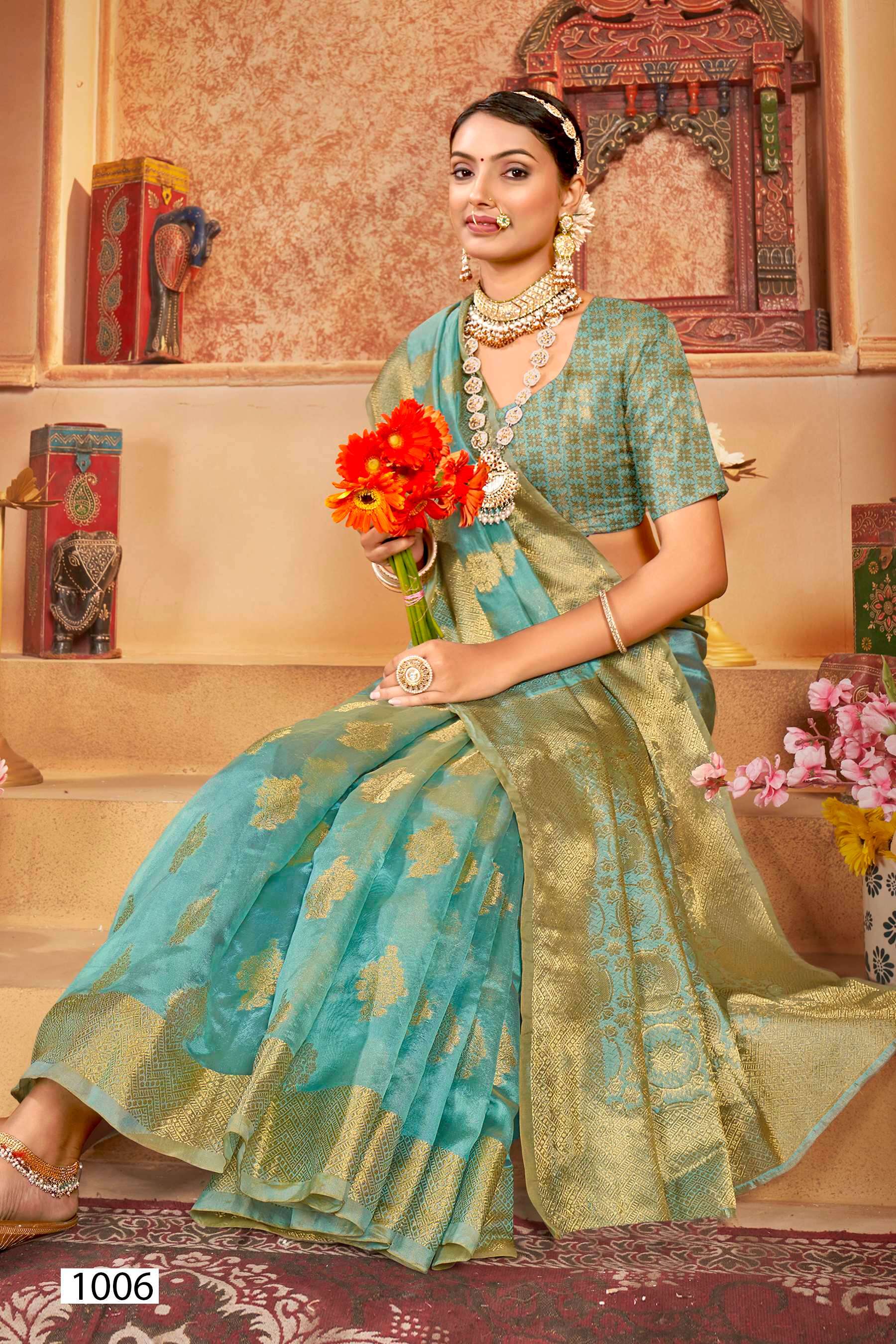 Saroj Ikshitaa vol.1  Soft Organza Saree Wholesale catalog