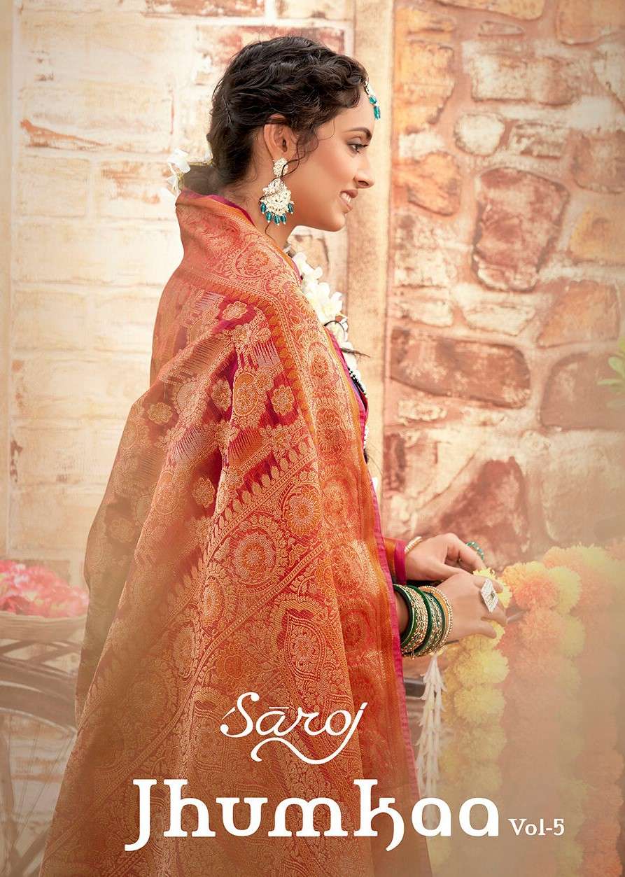 Saroj Jumka  Vol - 5 Soft organza Wholesale catalog  
