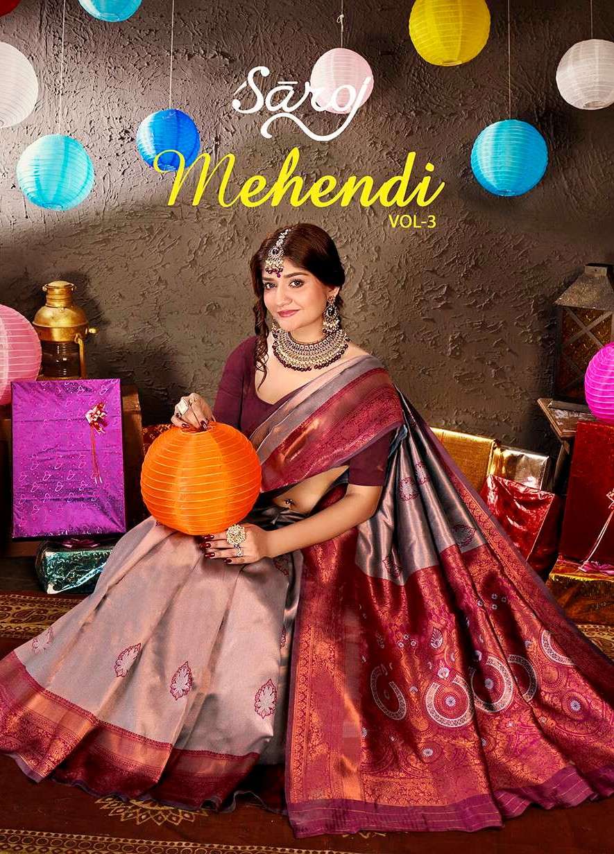 Saroj Mehendi vol.3 Soft Silk saree  Saree Wholesale catalog
