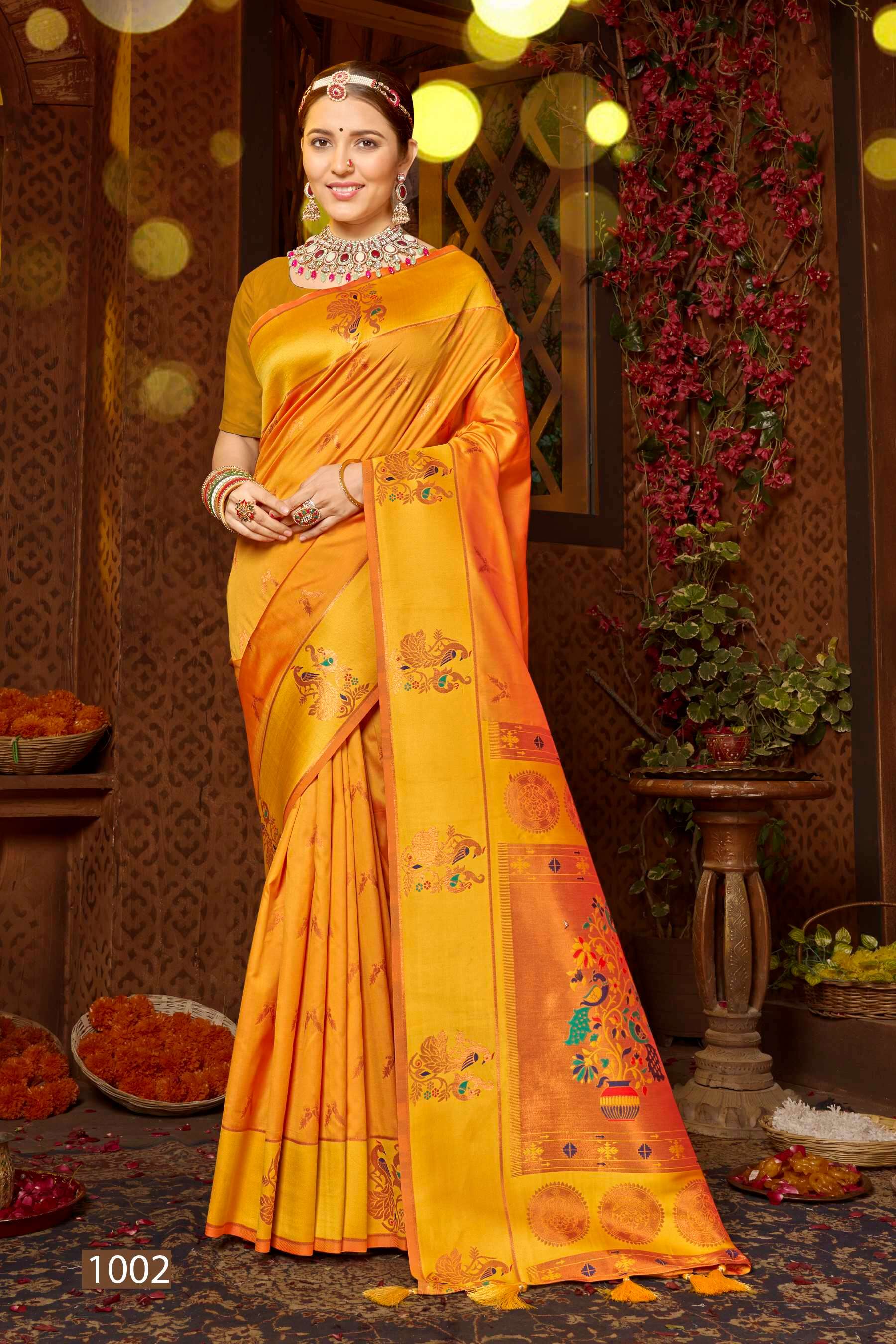 Saroj Paarvati vol.1 50*600 silk saree Wholesale catalog    