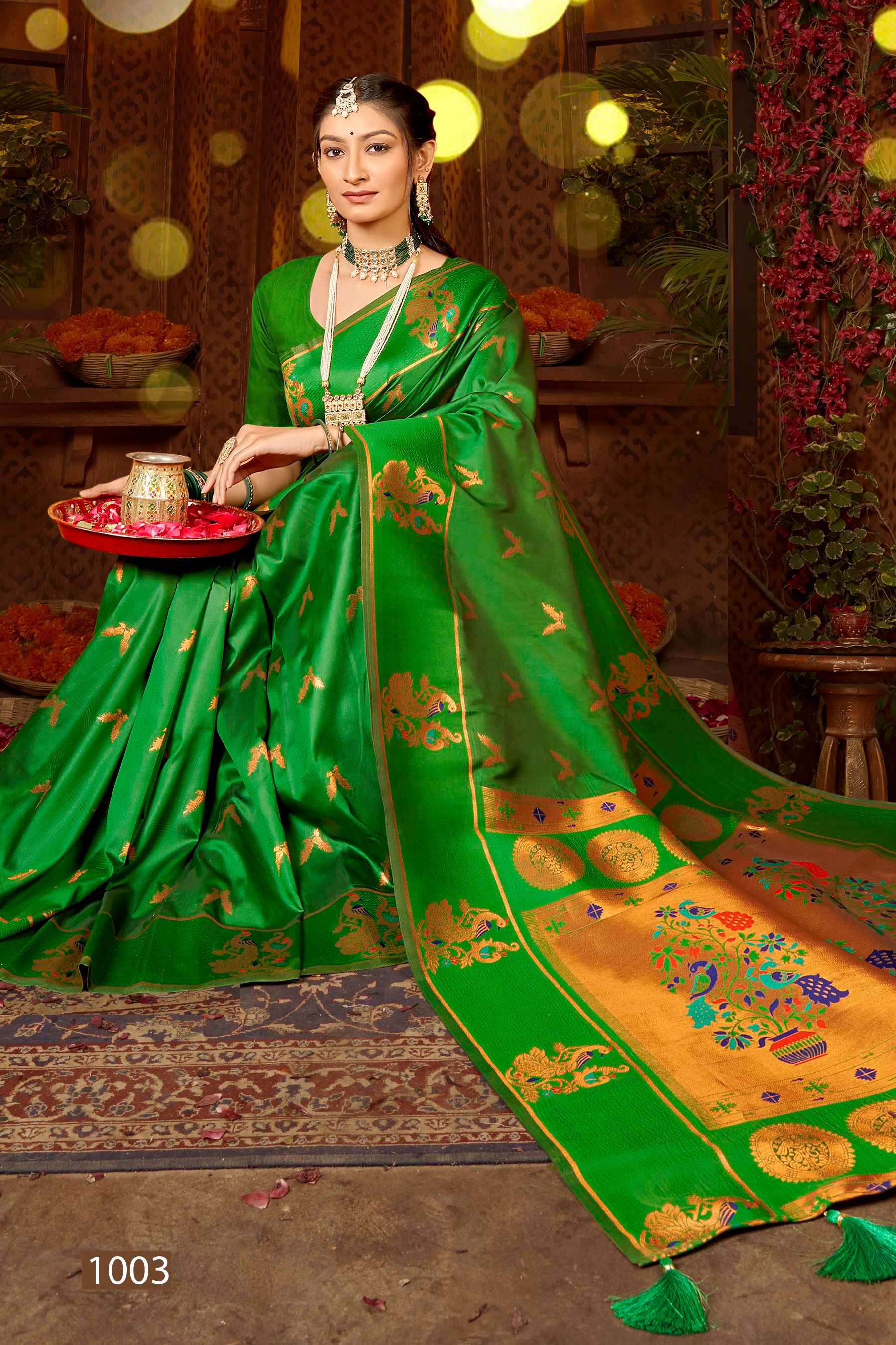 Saroj Paarvati vol.1 50*600 silk saree Wholesale catalog    