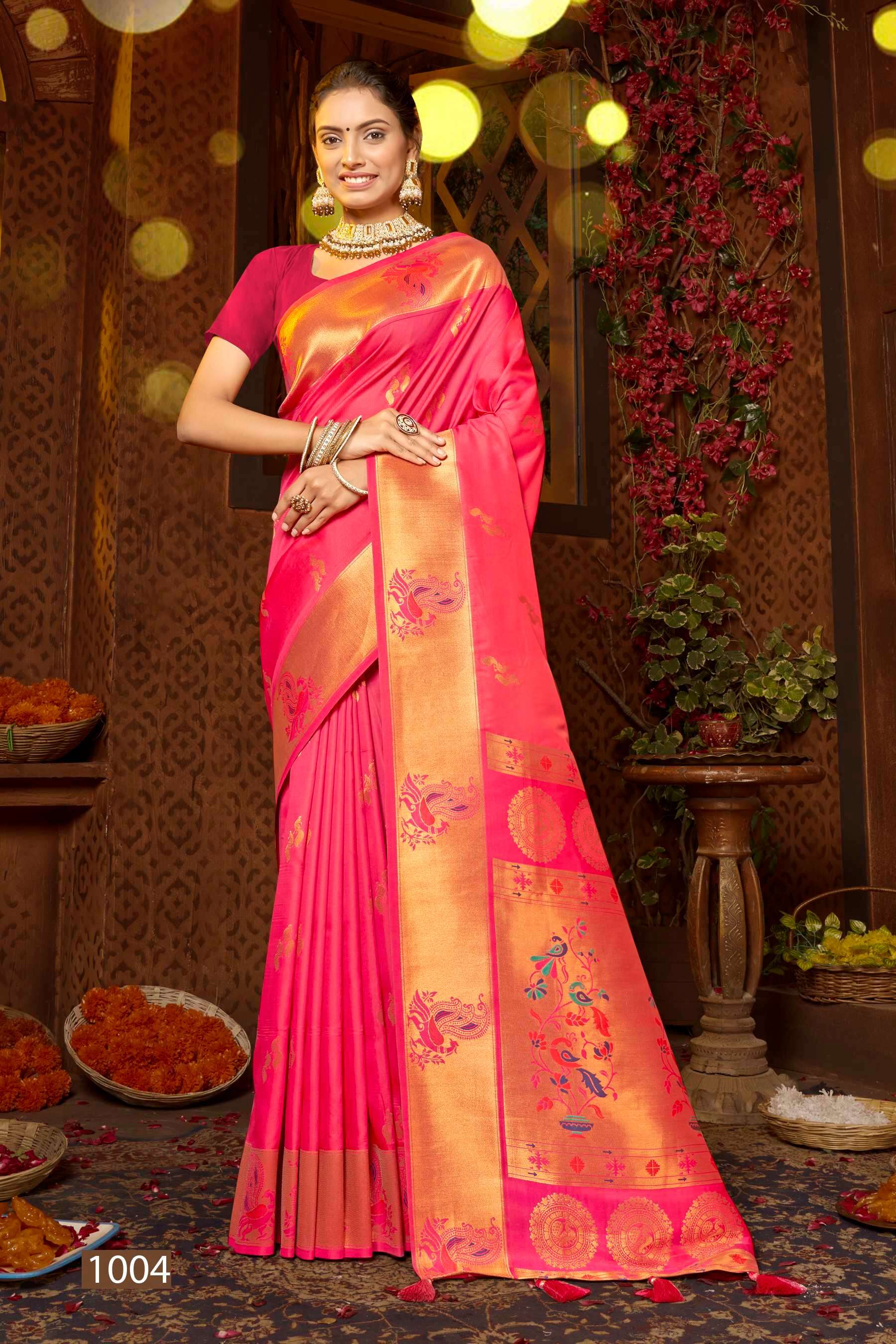 Saroj Paarvati vol.1 50*600 silk saree Wholesale catalog    
