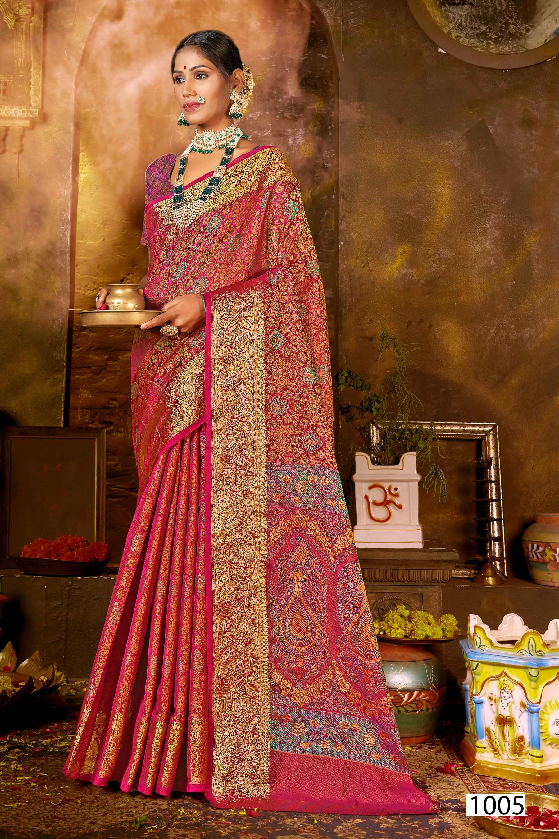 Saroj  SAMHITA Vol.3 Silk saree  Wholesale catalog  