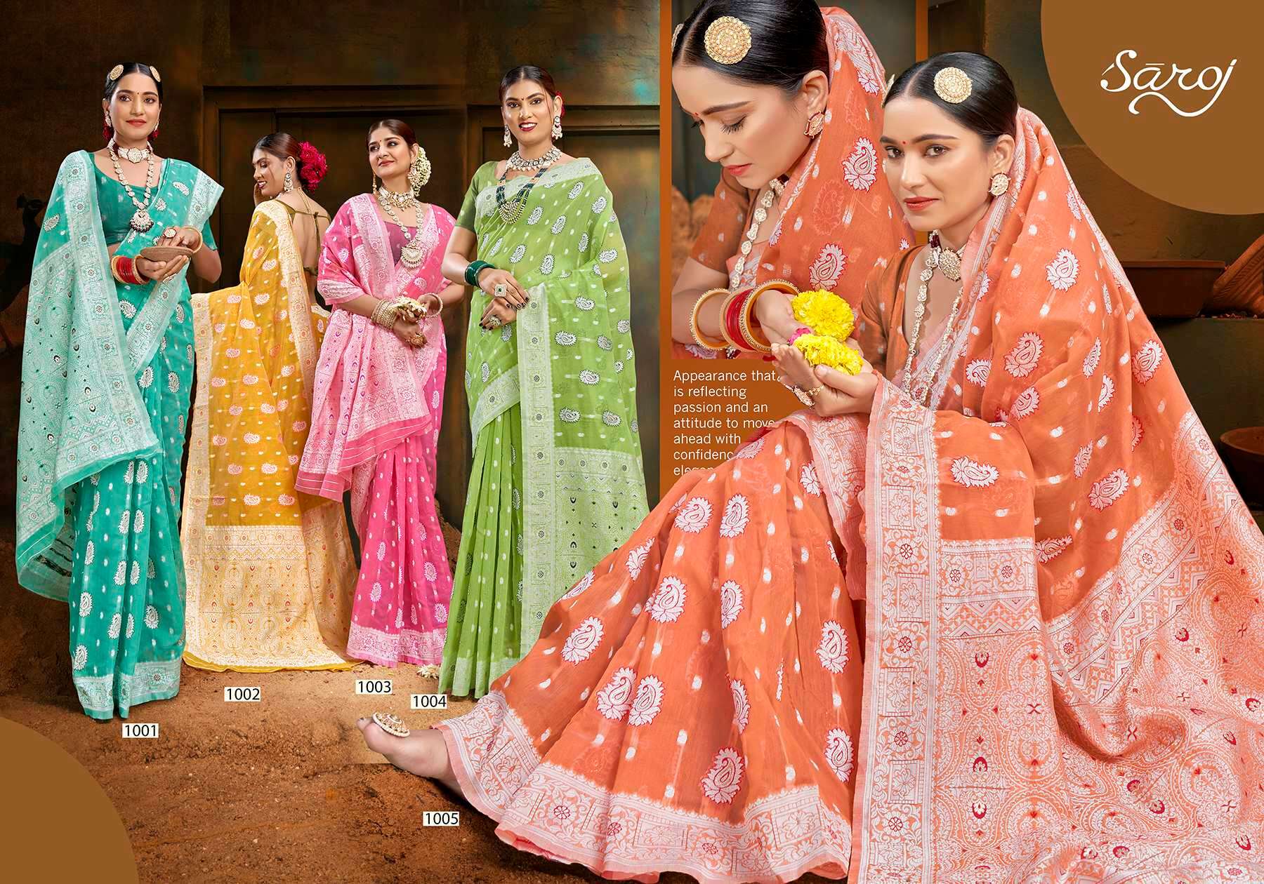 Saroj Vaanyaa vol.1  Soft cotton Saree Wholesale catalog