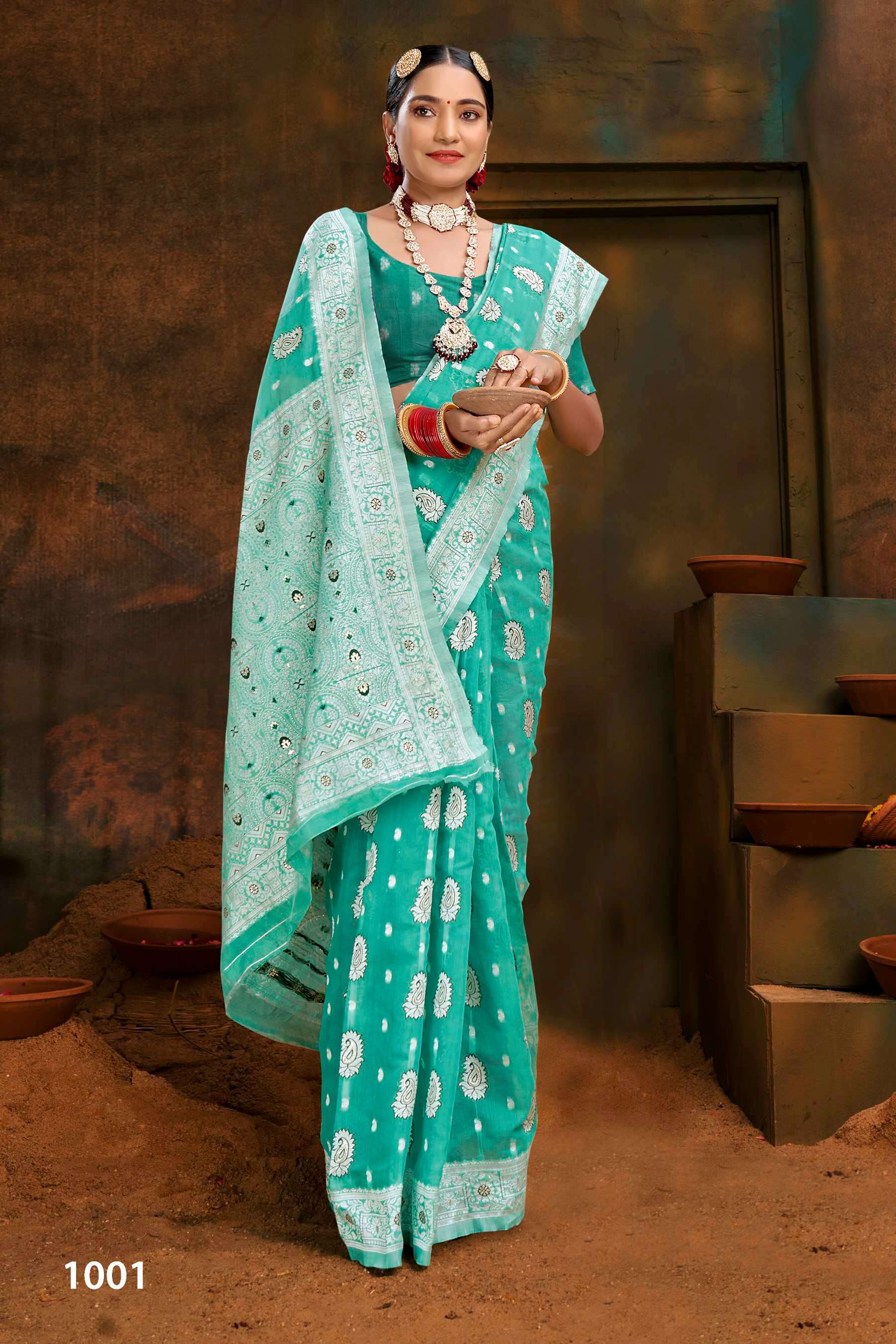 Saroj Vaanyaa vol.1  Soft cotton Saree Wholesale catalog
