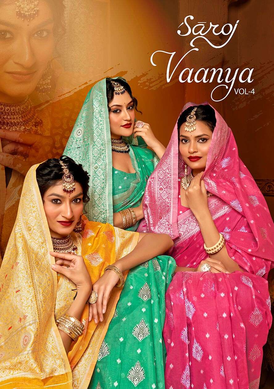 Saroj Vaanyaa vol.4  Soft cotton Saree Wholesale catalog