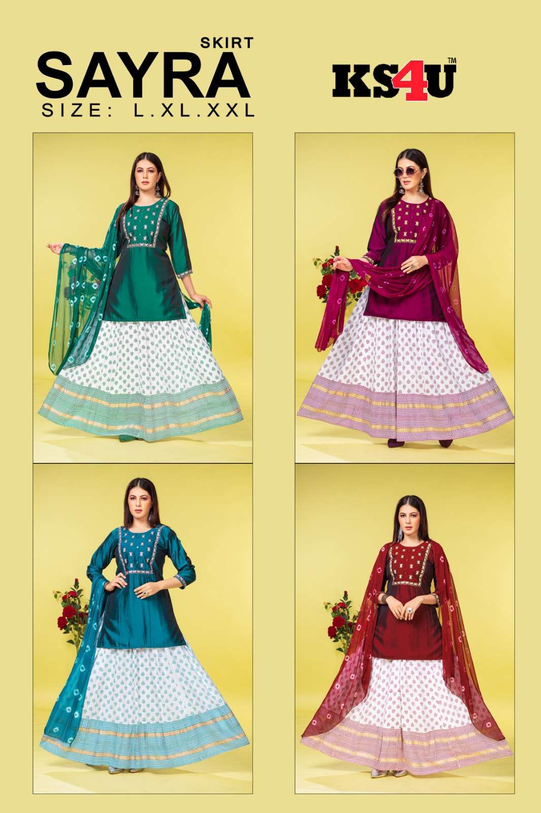 SAYRA SKIRT SET Kurti Wholesale catalog