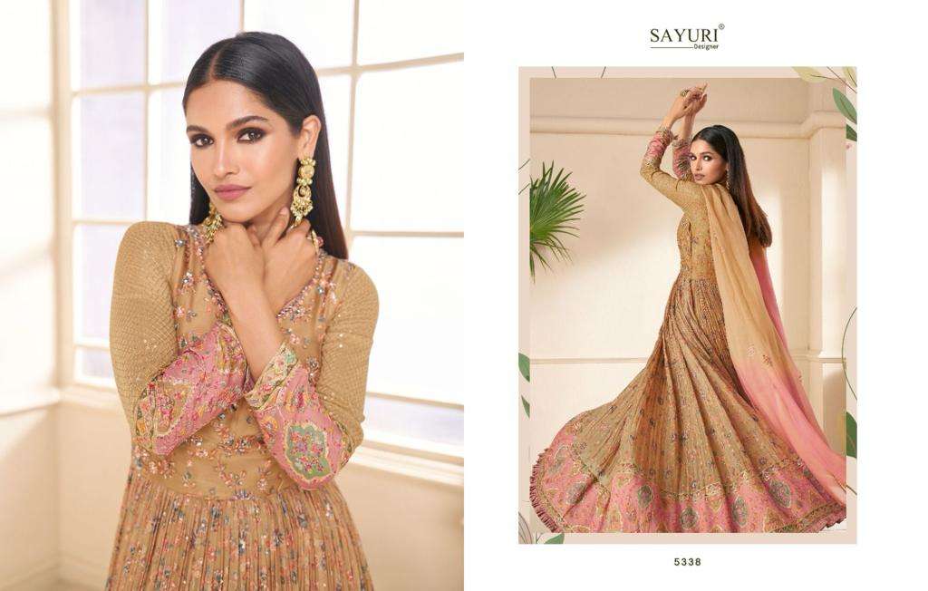 Sayuri Khwaab Real Georgette Gown With Dupatta Wholesale catalog