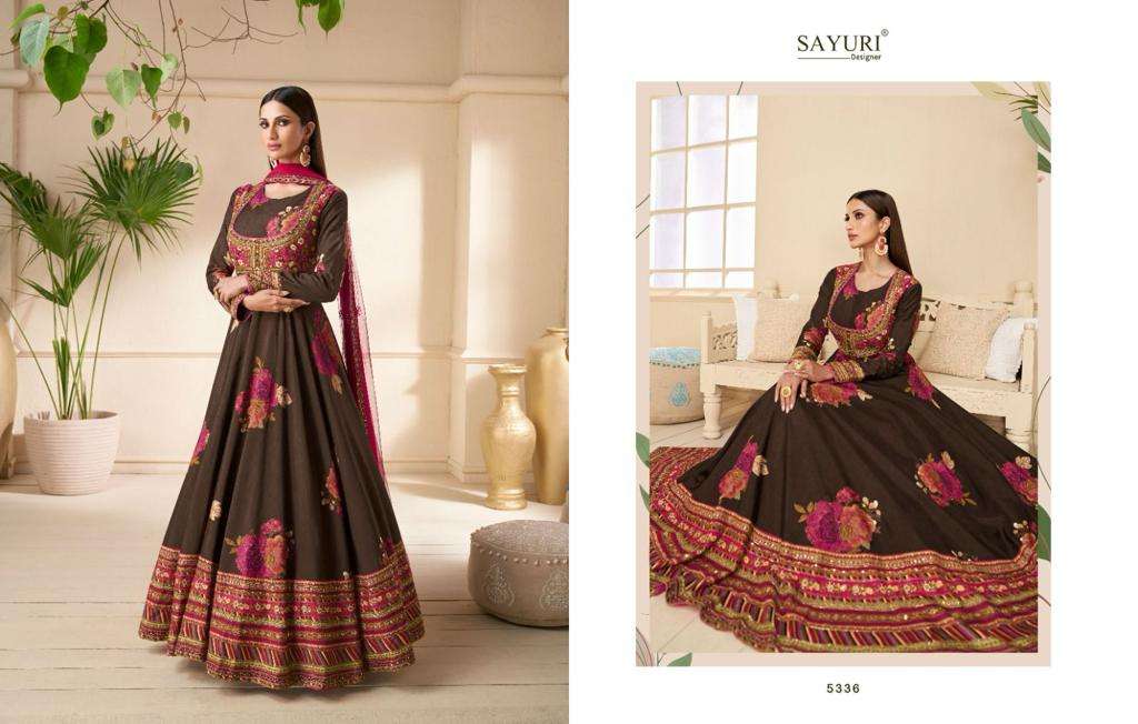 Sayuri Khwaab Real Georgette Gown With Dupatta Wholesale catalog