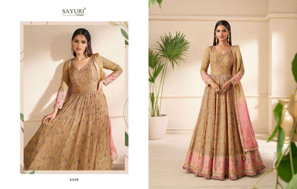 Sayuri Khwaab Real Georgette Gown With Dupatta Wholesale catalog