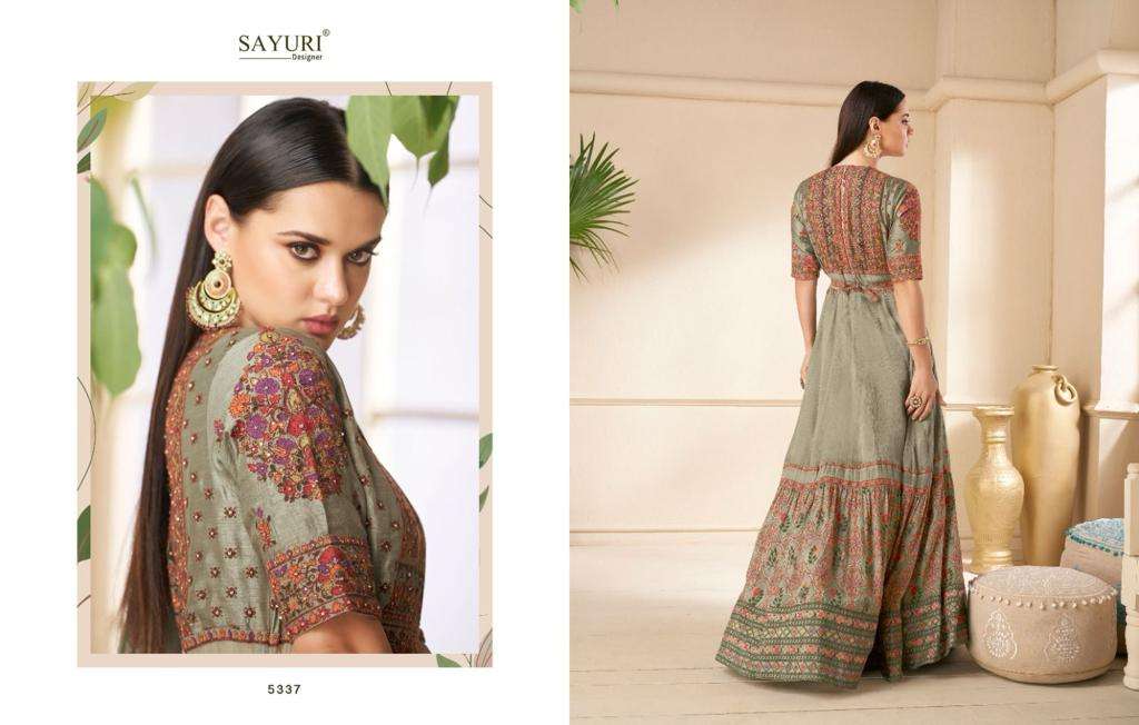Sayuri Khwaab Real Georgette Gown With Dupatta Wholesale catalog