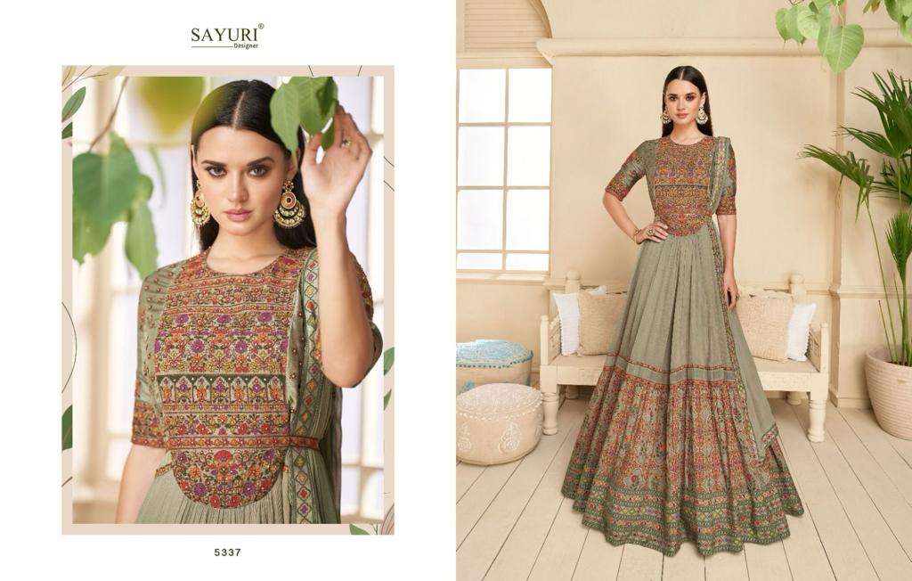 Sayuri Khwaab Real Georgette Gown With Dupatta Wholesale catalog
