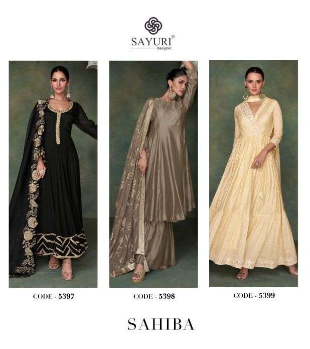 Sayuri Sahiba Pure Silk Designer Gown With Dupatta Wholesale catalog