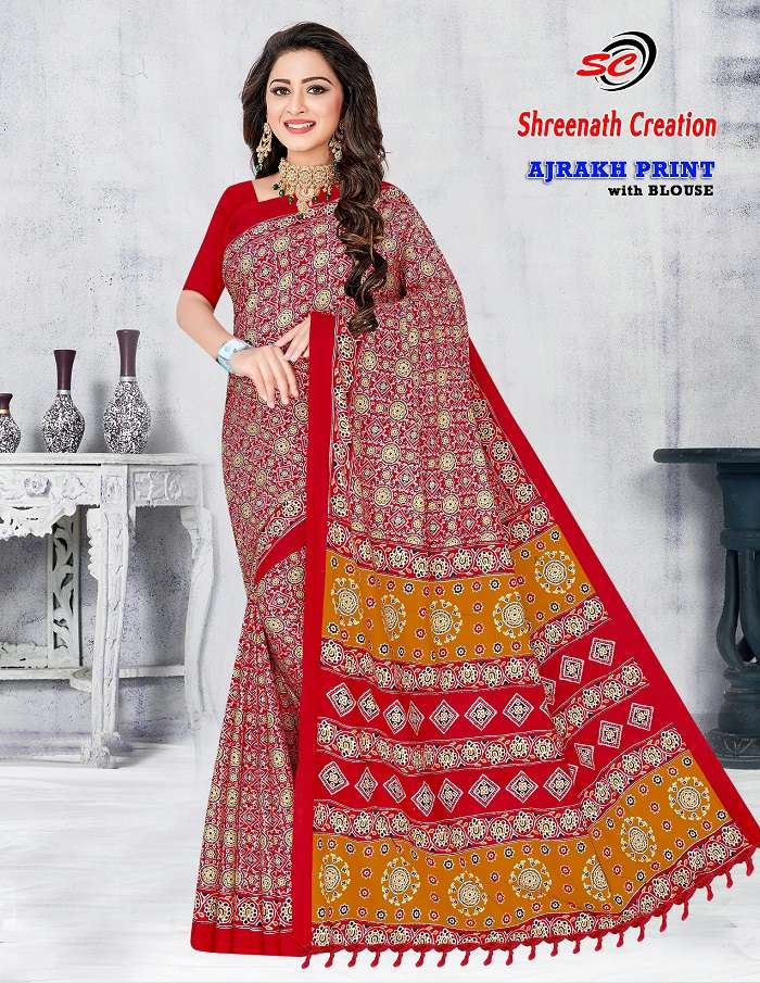 SC Ajarakh Print Vol-1 -Cotton Saree -Wholesale Catalog