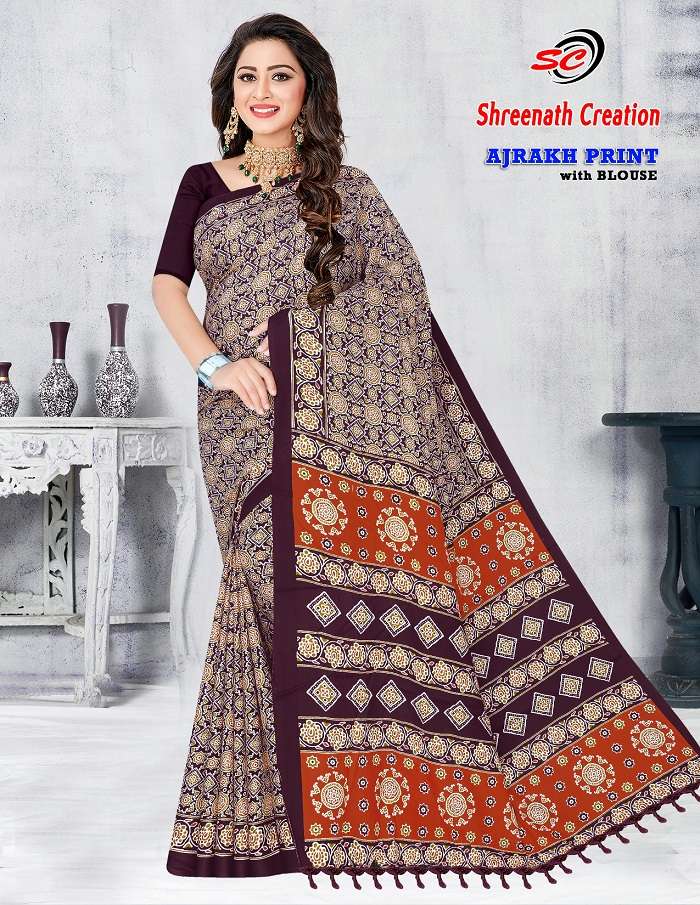 SC Ajarakh Print Vol-1 -Cotton Saree -Wholesale Catalog
