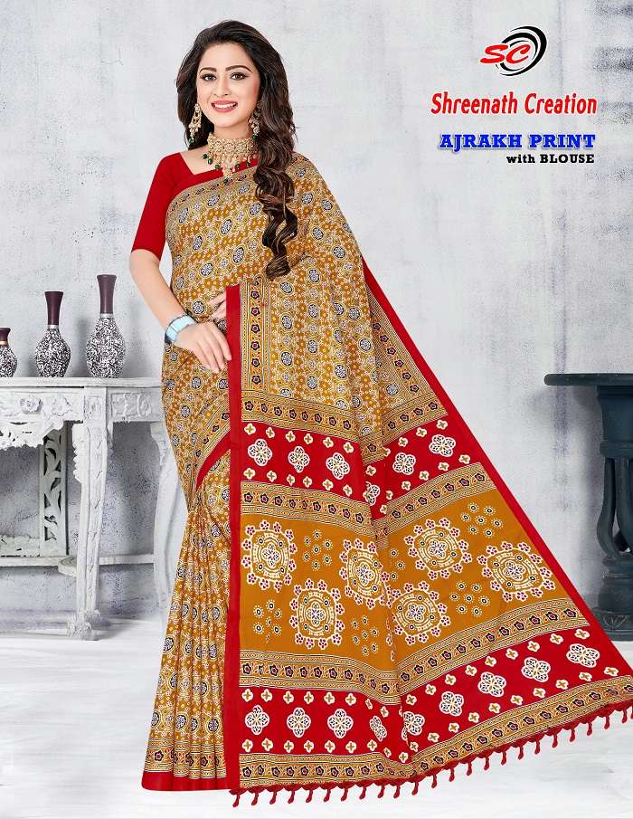 SC Ajarakh Print Vol-1 -Cotton Saree -Wholesale Catalog