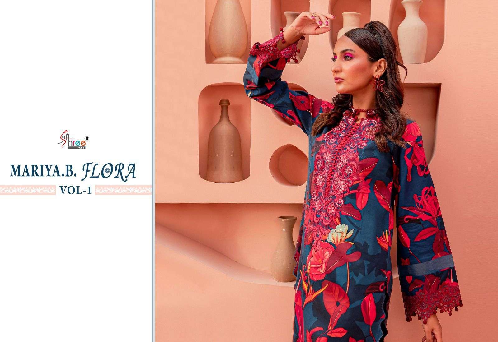 Shree Mariya B Flora Vol 1 Cotton Dupatta Pakistani Suits Wholesale catalog