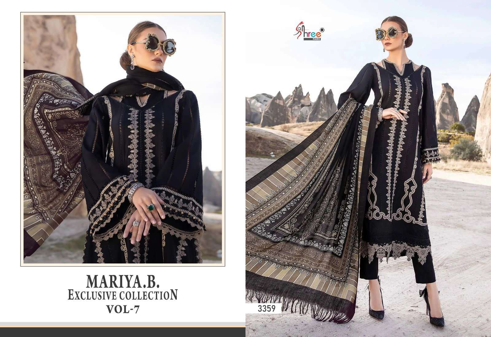 Shree Mariya B Vol 7 Chiffon Dupatta Pakistani Suits Wholesale catalog