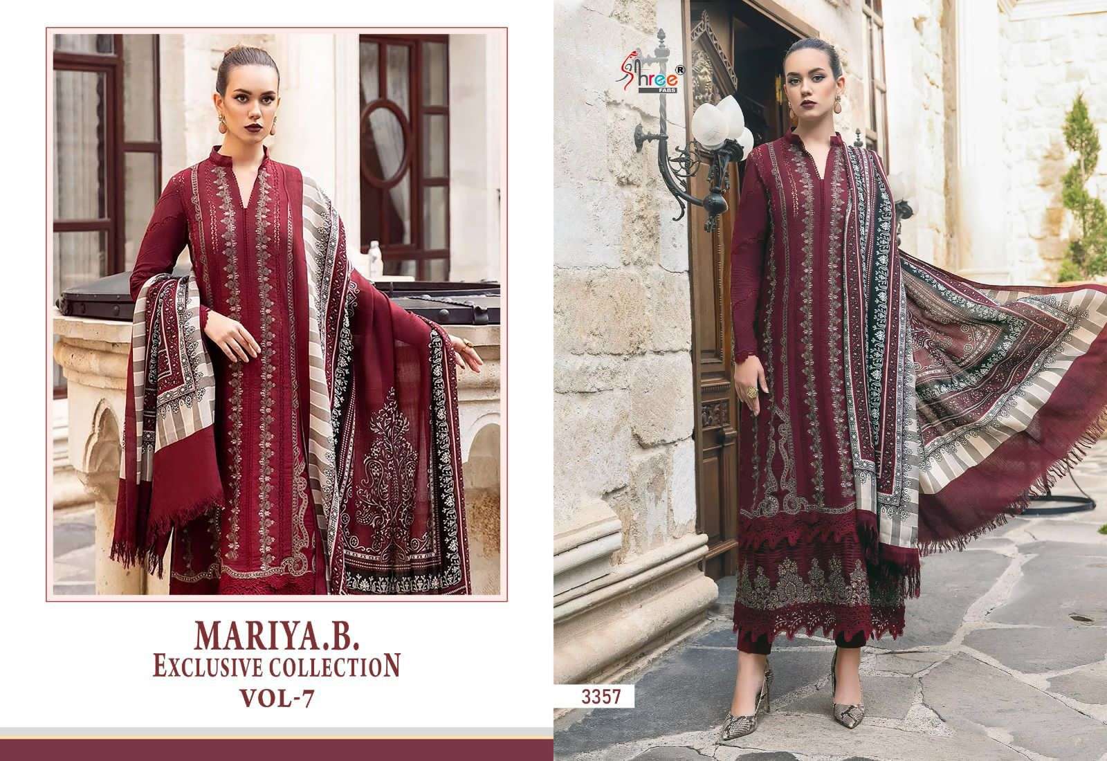 Shree Mariya B Vol 7 Chiffon Dupatta Pakistani Suits Wholesale catalog
