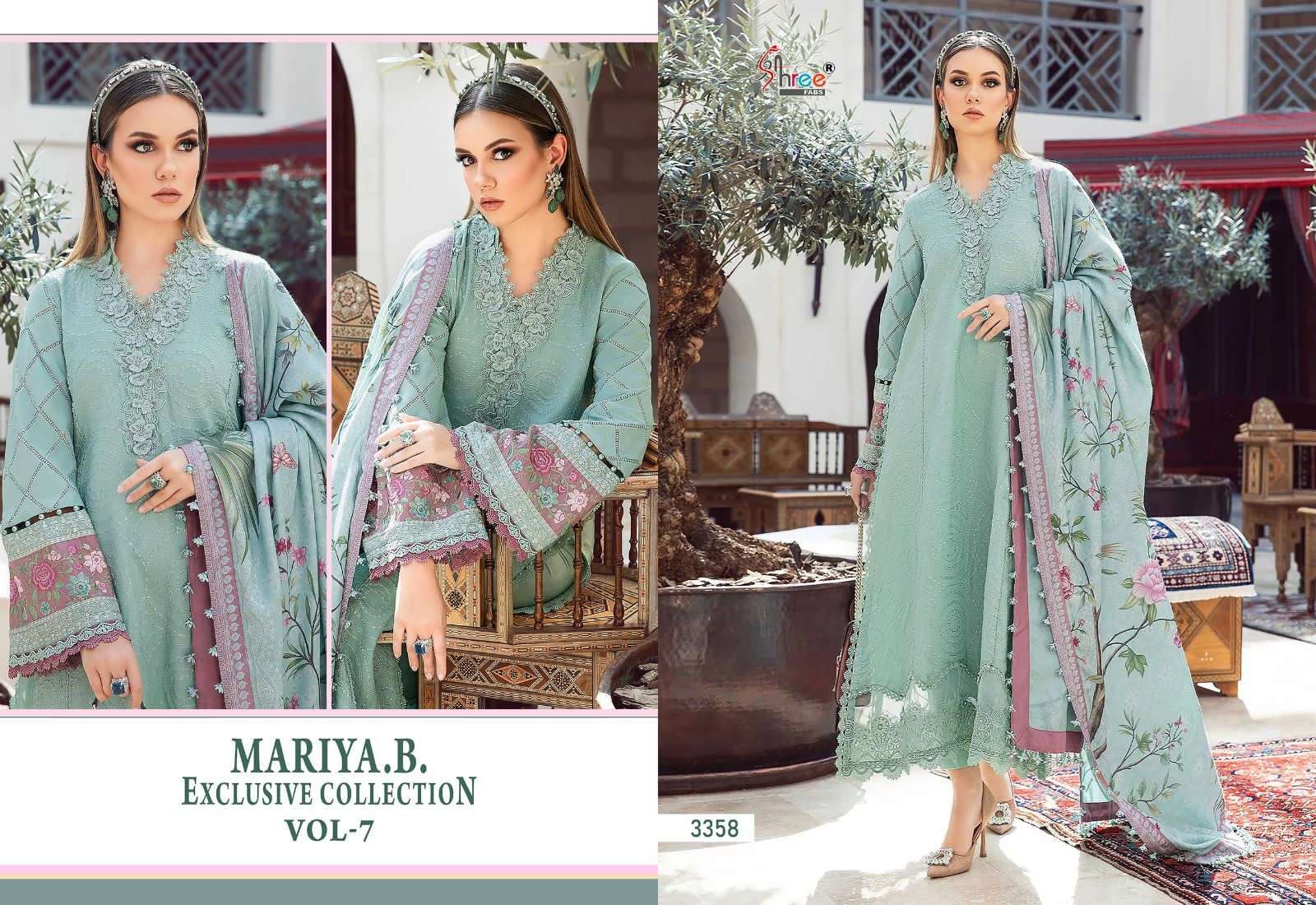 Shree Mariya B Vol 7 Chiffon Dupatta Pakistani Suits Wholesale catalog