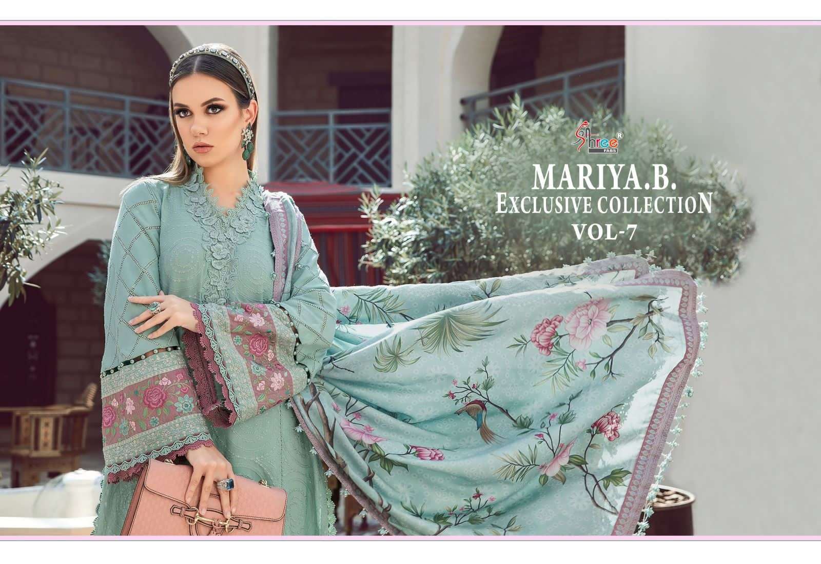 Shree Mariya B Vol 7 Chiffon Dupatta Pakistani Suits Wholesale catalog
