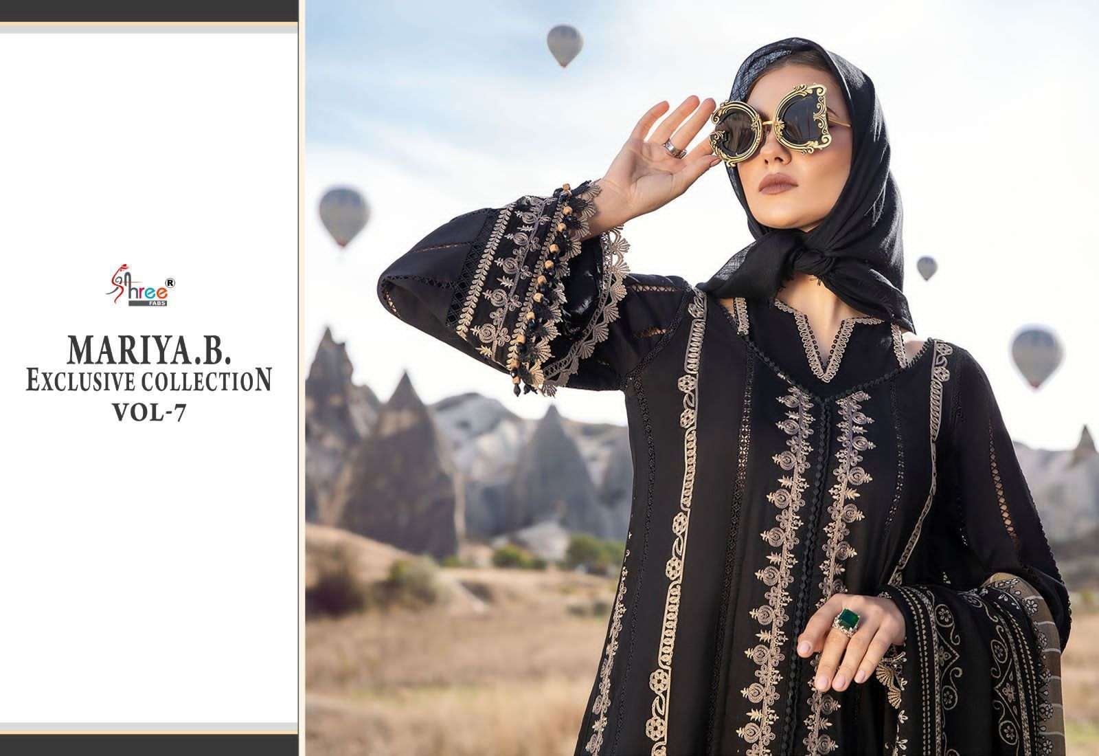 Shree Mariya B Vol 7 Chiffon Dupatta Pakistani Suits Wholesale catalog