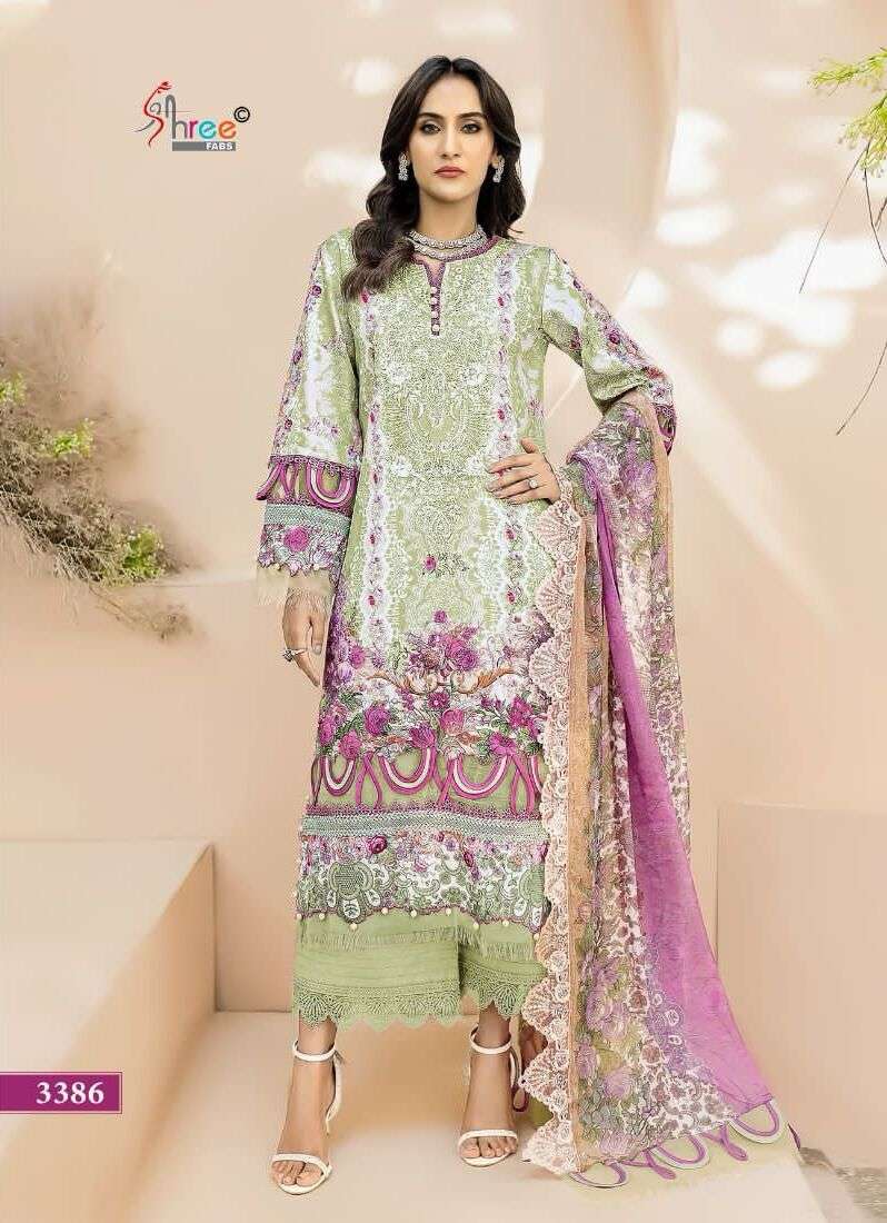 Shree Needle Wonder Vol 4 Chiffon Dupatta Salwar Suits Wholesale catalog