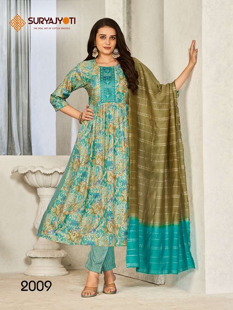 Suryajyoti Padmavati Vol-2 -Nyra Cut Kurti Pant With Dupatta -Wholesale Catalog