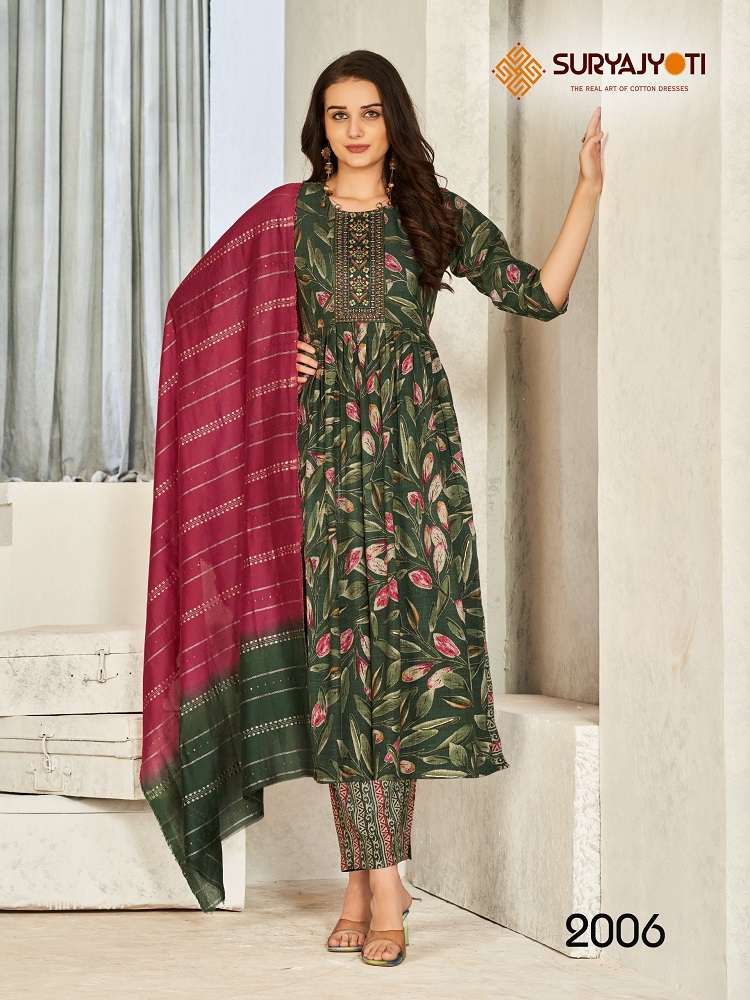 Suryajyoti Padmavati Vol-2 -Nyra Cut Kurti Pant With Dupatta -Wholesale Catalog