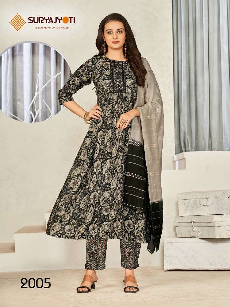 Suryajyoti Padmavati Vol-2 -Nyra Cut Kurti Pant With Dupatta -Wholesale Catalog