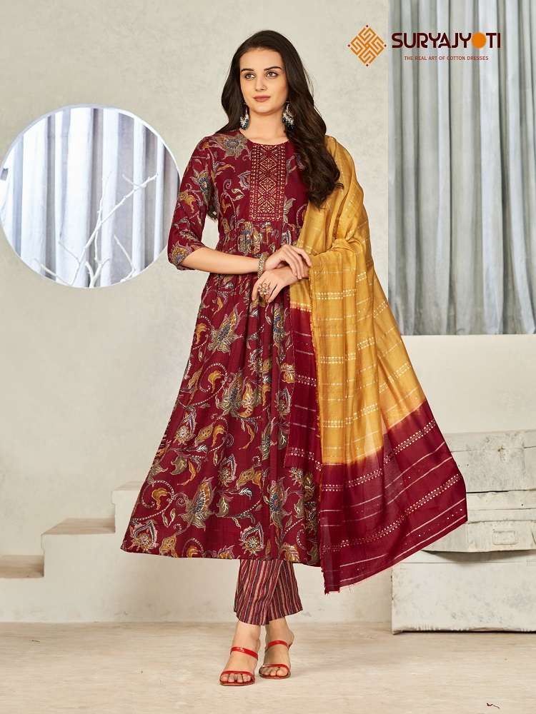 Suryajyoti Padmavati Vol-2 -Nyra Cut Kurti Pant With Dupatta -Wholesale Catalog