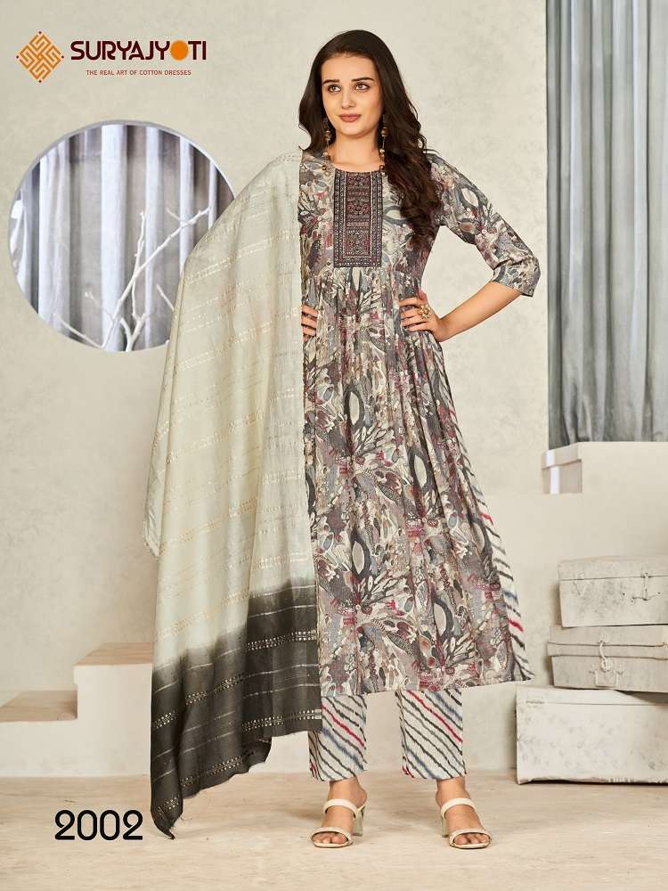 Suryajyoti Padmavati Vol-2 -Nyra Cut Kurti Pant With Dupatta -Wholesale Catalog