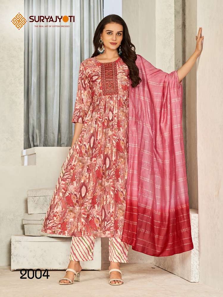 Suryajyoti Padmavati Vol-2 -Nyra Cut Kurti Pant With Dupatta -Wholesale Catalog