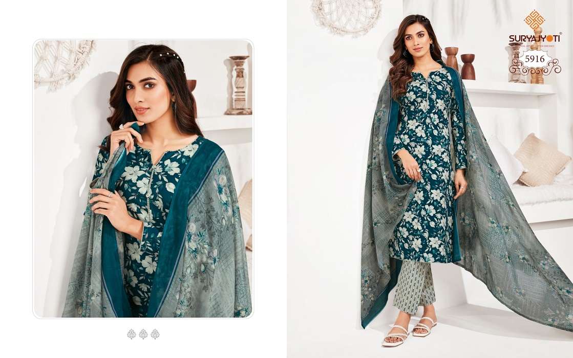 Suryajyoti Trendy Vol-59 -Kurti Pant With Dupatta -Wholesale Catalog 