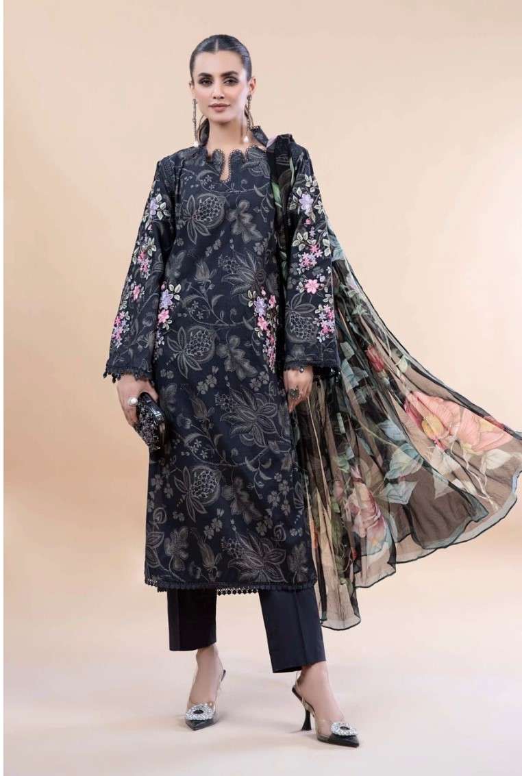 Taj 445 And 447 Chiffon Dupatta Pakistani Suits Wholesale catalog