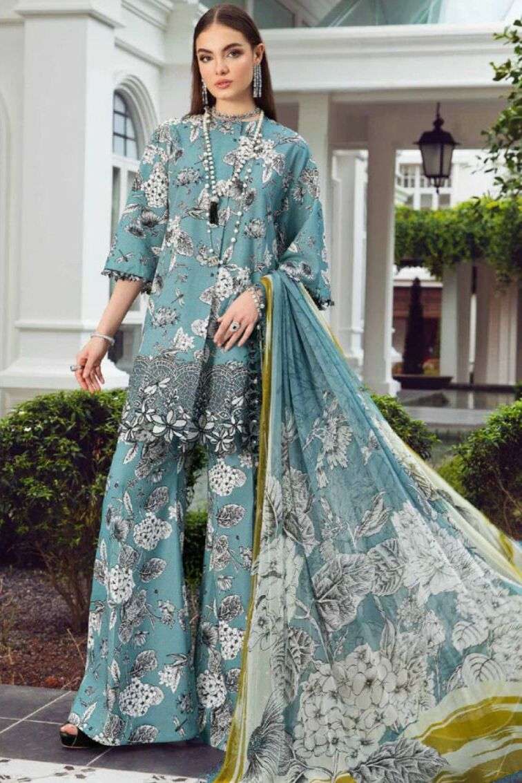 Taj 457 and 458 Silver chiffon Salawar Kameez Wholesale catalog