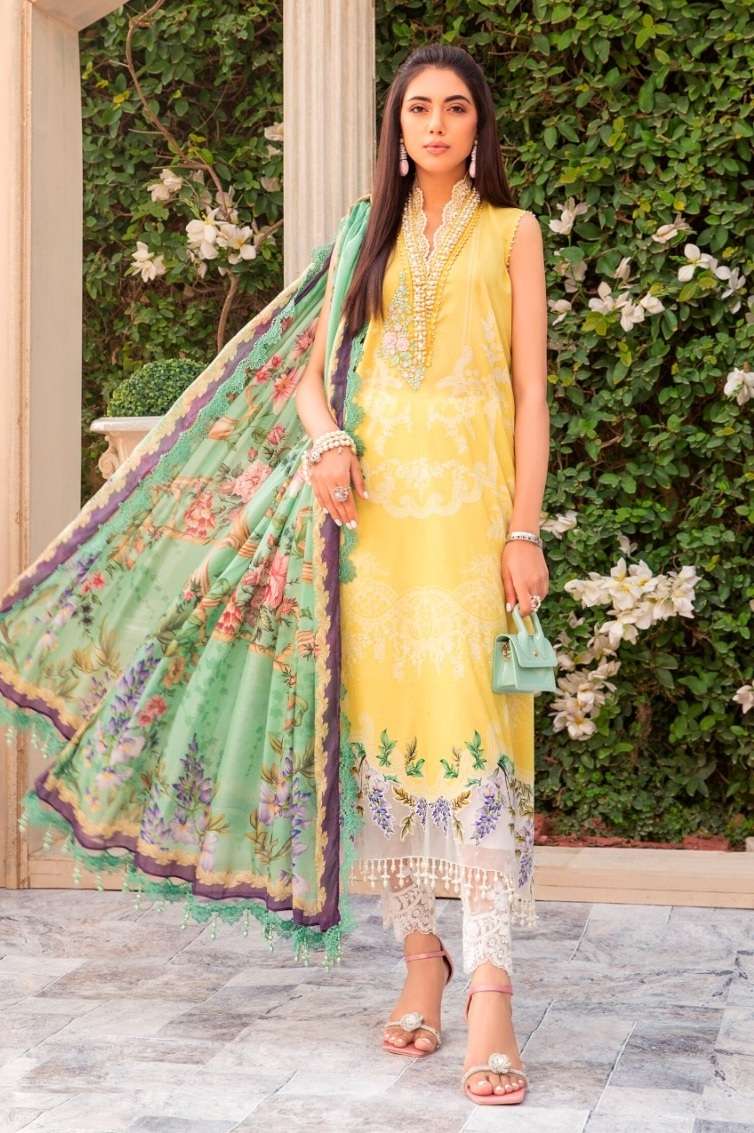 Taj 459 And 462 Cotton Dupatta Pakistani Suits Wholesale catalog